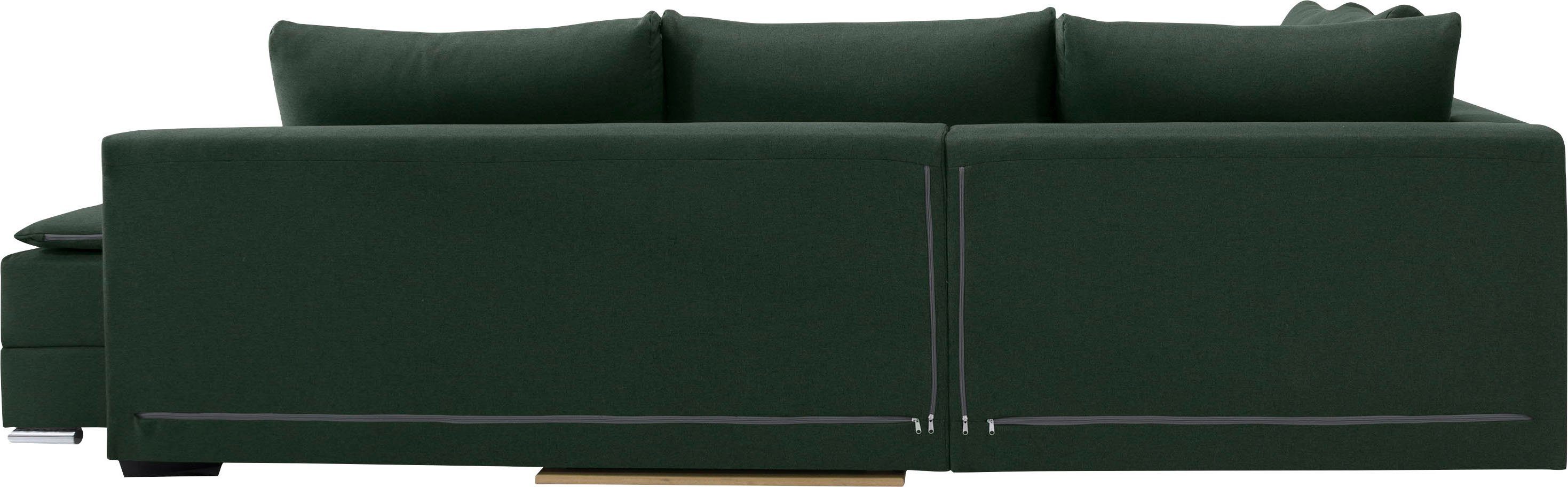 INOSIGN Hoekbank Göteborg met boxspring-slaapfunctie en bedkist, bedfunctie, topmatras