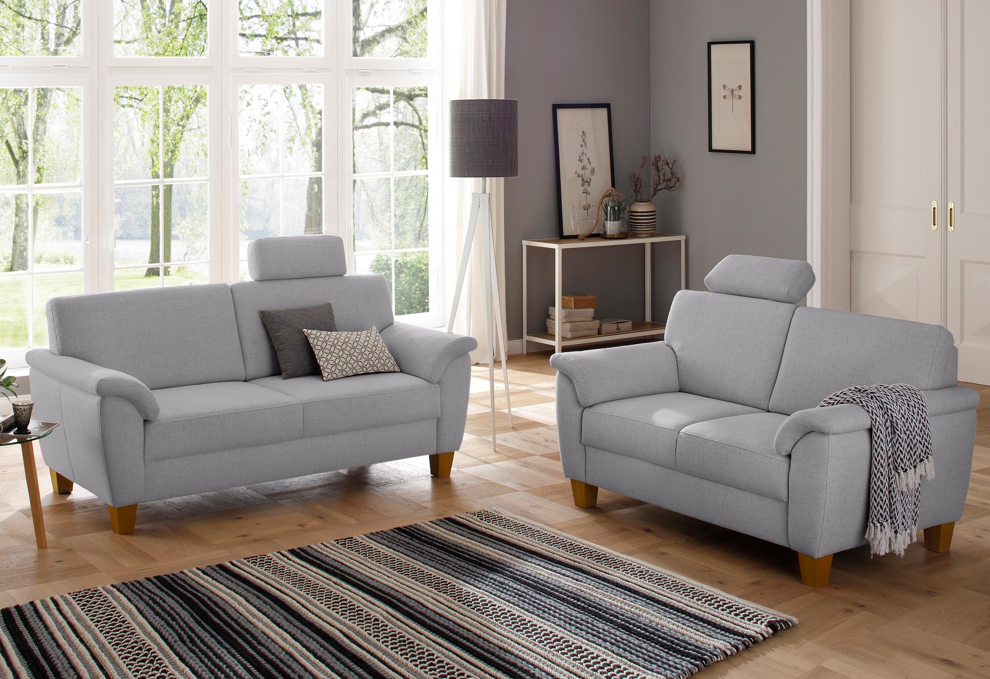 Home affaire Zithoek Texel als set, met binnenvering en contrastnaad grijs, zithoeken