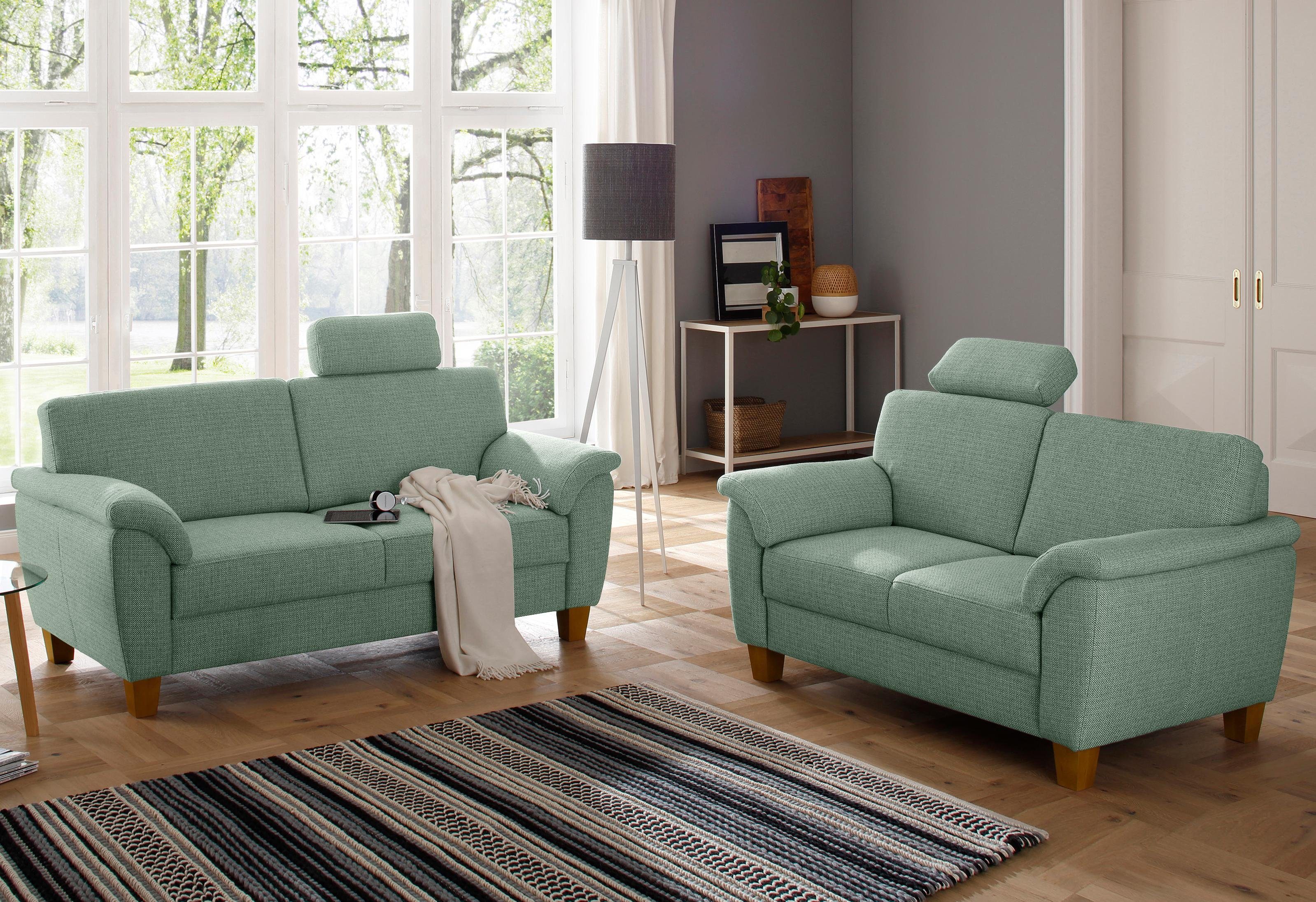 Home affaire Zithoek Texel als set, met binnenvering en contrastnaad grijs, zithoeken