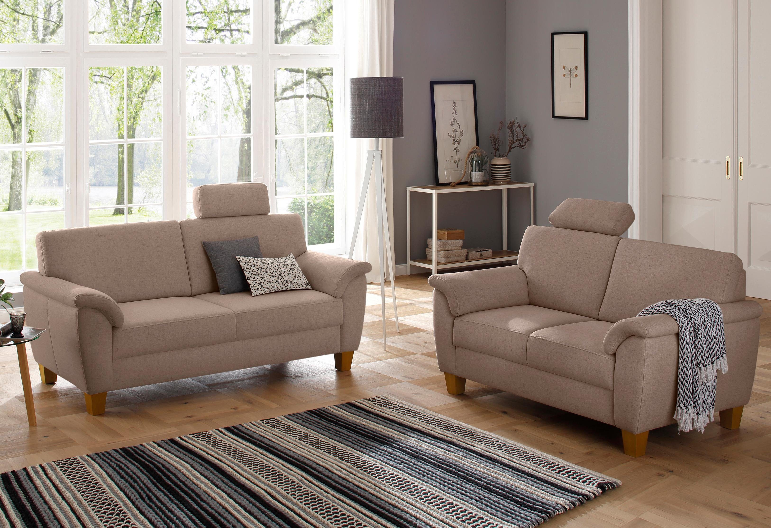 Home affaire Zithoek Texel als set, met binnenvering en contrastnaad bruin, zithoeken