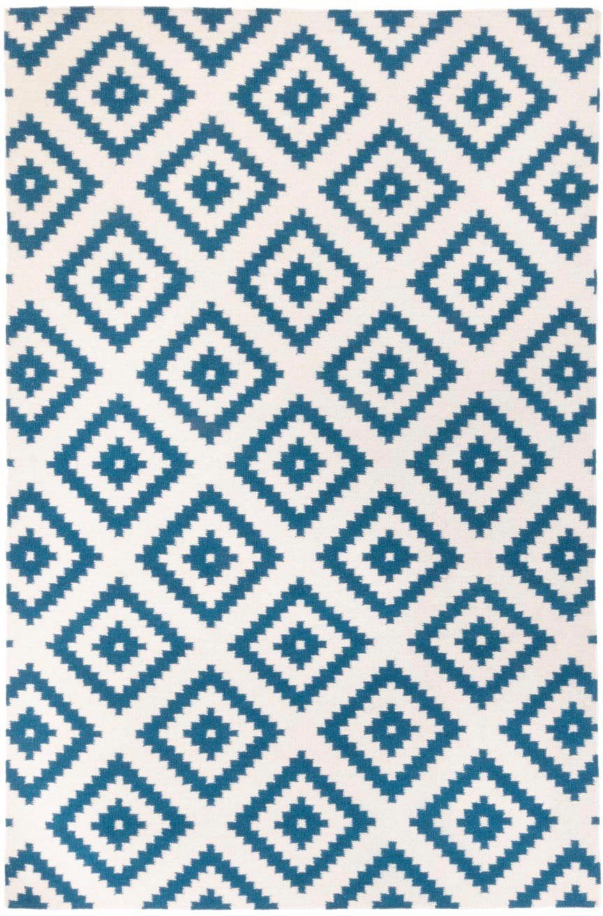 morgenland Wollen kleed Kelim vloerkleed Masal wollen vloerkleden maat 200 cm x 300 cm x 7 mm blauw