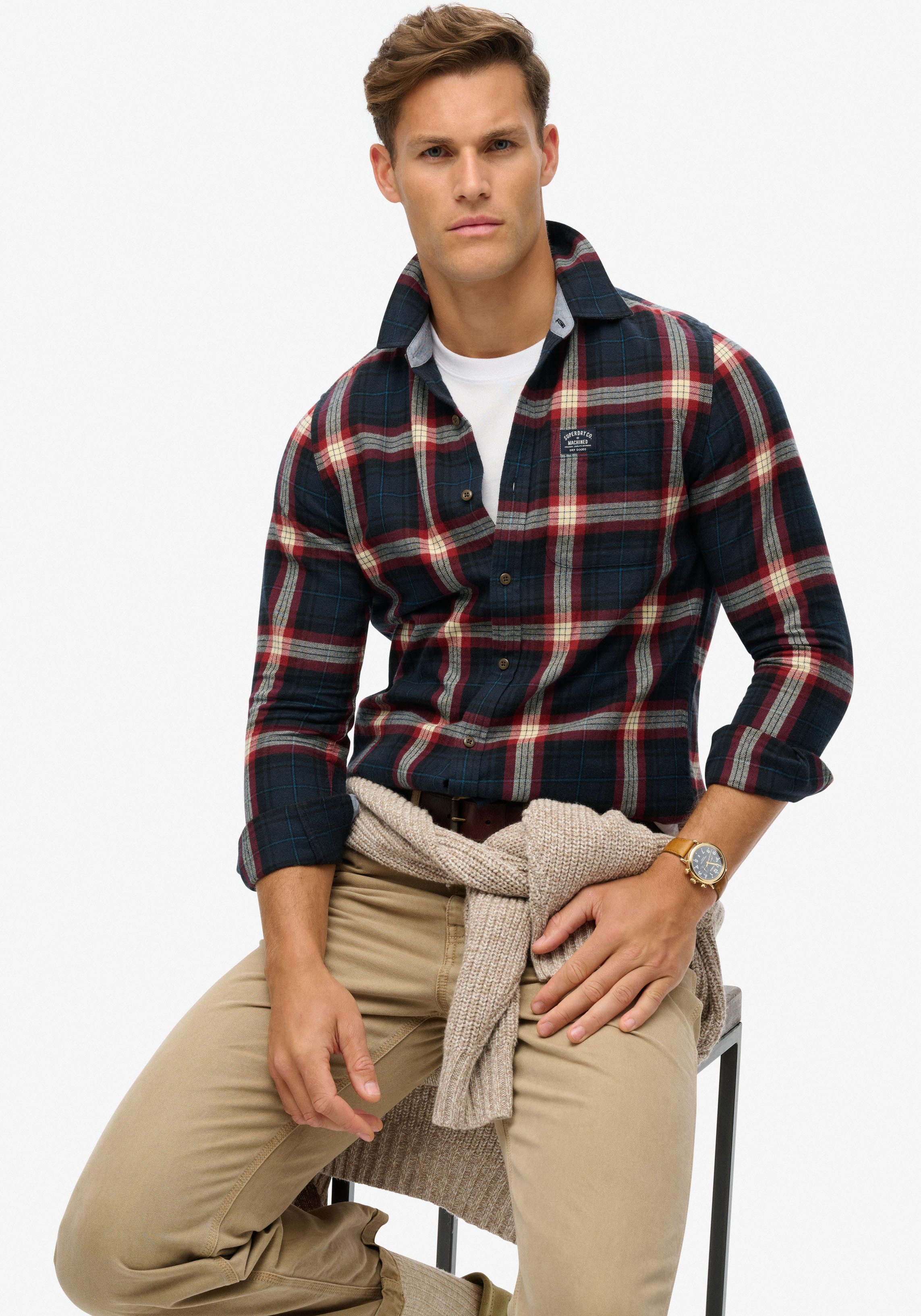 Superdry Overhemd met lange mouwen Organic Cotton Lumberjack Check Shirt