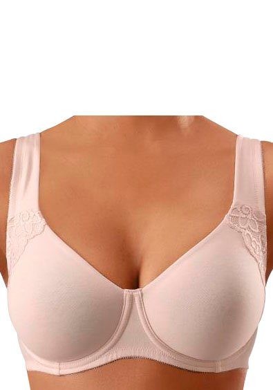 Petite fleur Minimizer-bh met beugel, met dubbellaagse cups en bredere bandjes (Set van 2)