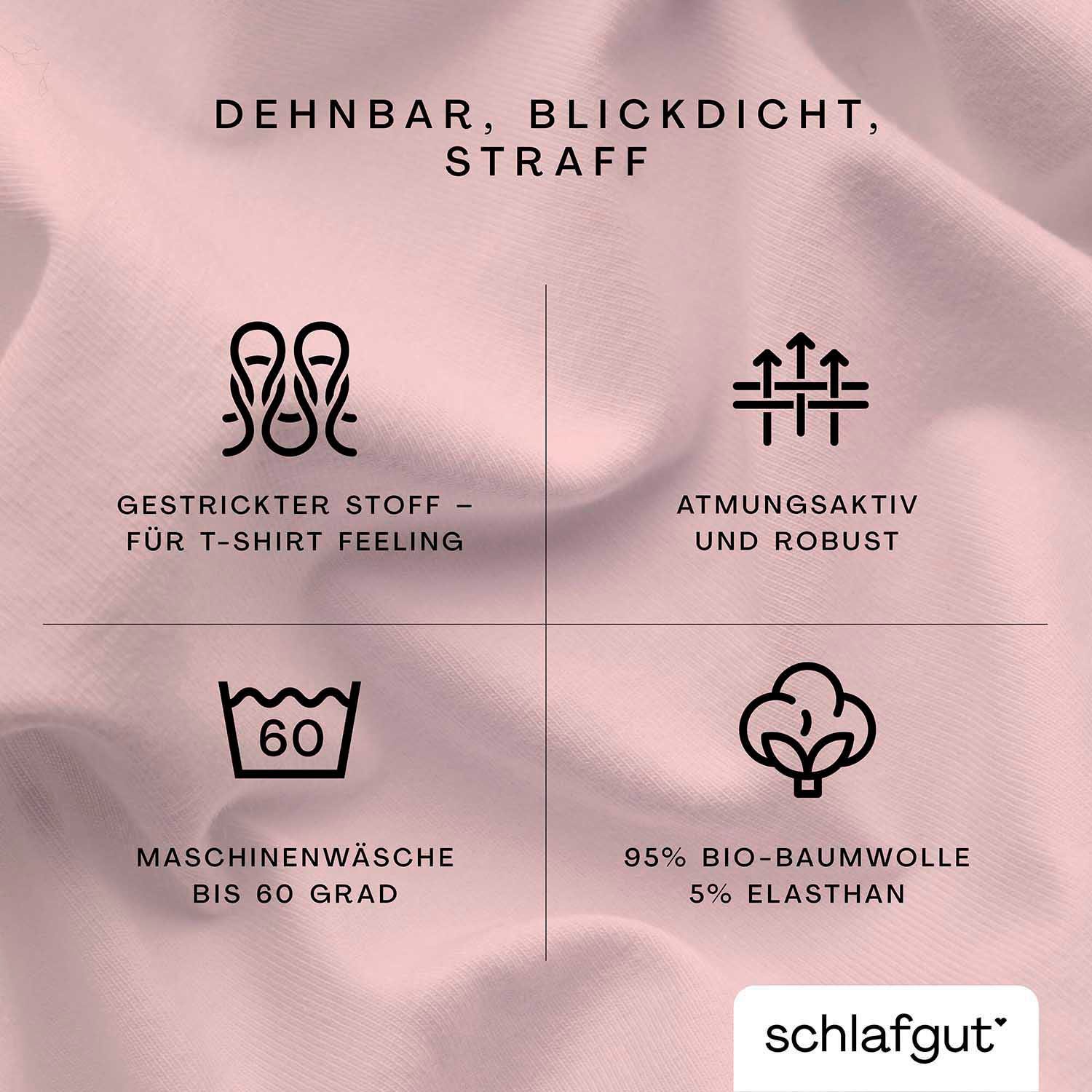 Schlafgut Hoeslaken PURE biologische katoen met elastaan, rekbaar en ondoorzichtig, strak, bedlakens (1 stuk)