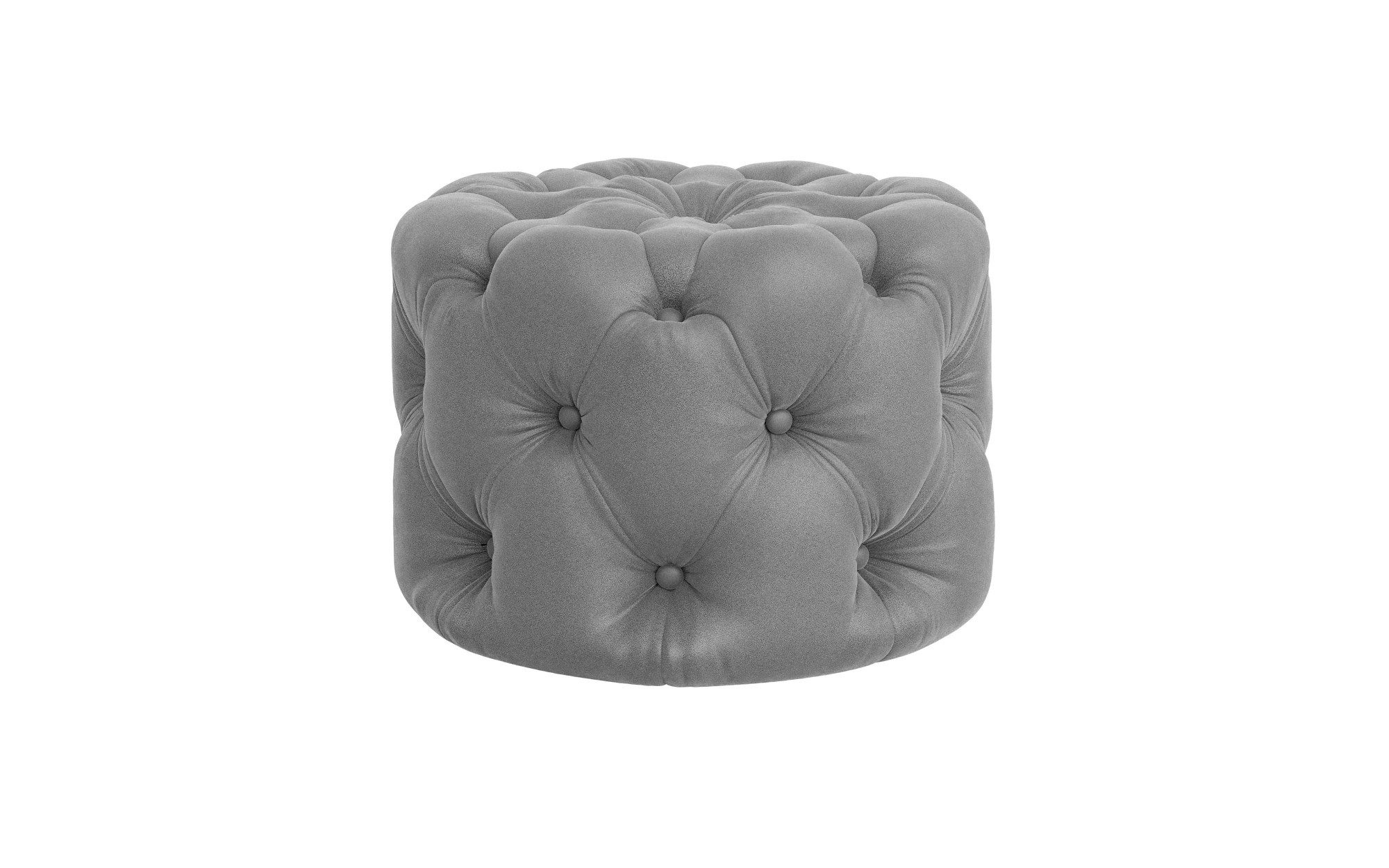 Places of Style Hocker FOLLINA Beklede poef met klassieke Chesterfield-knopafwerking
