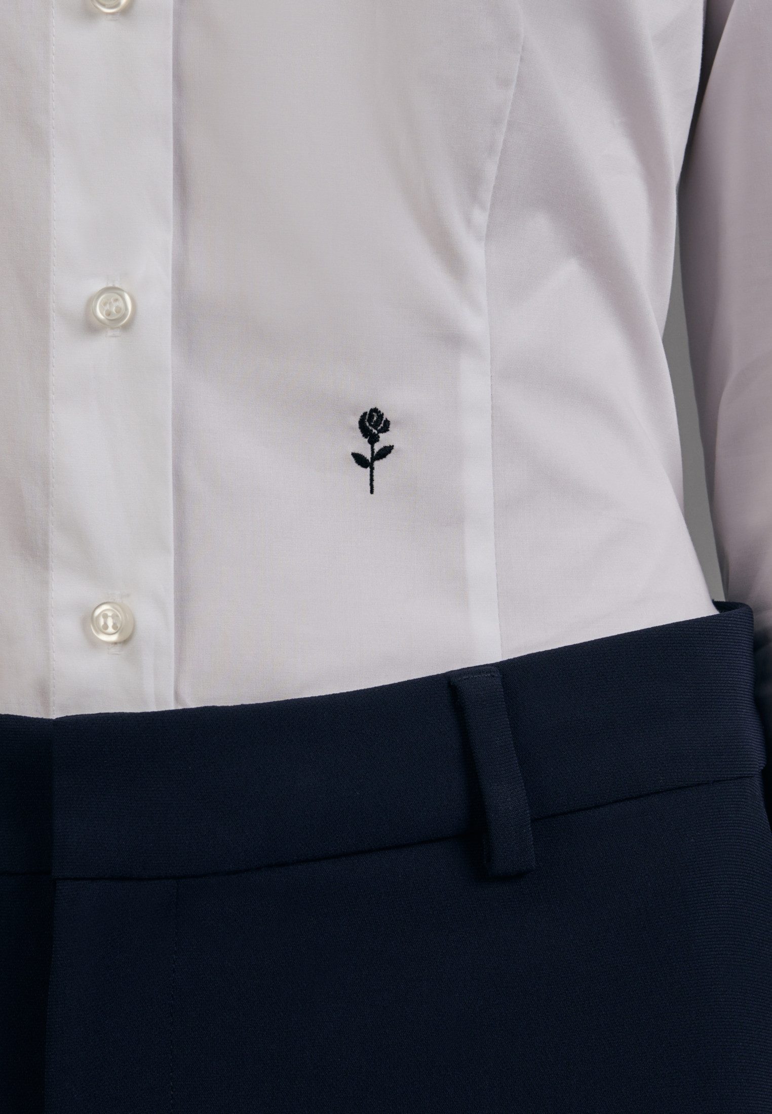 seidensticker Klassieke blouse Zwarte roos