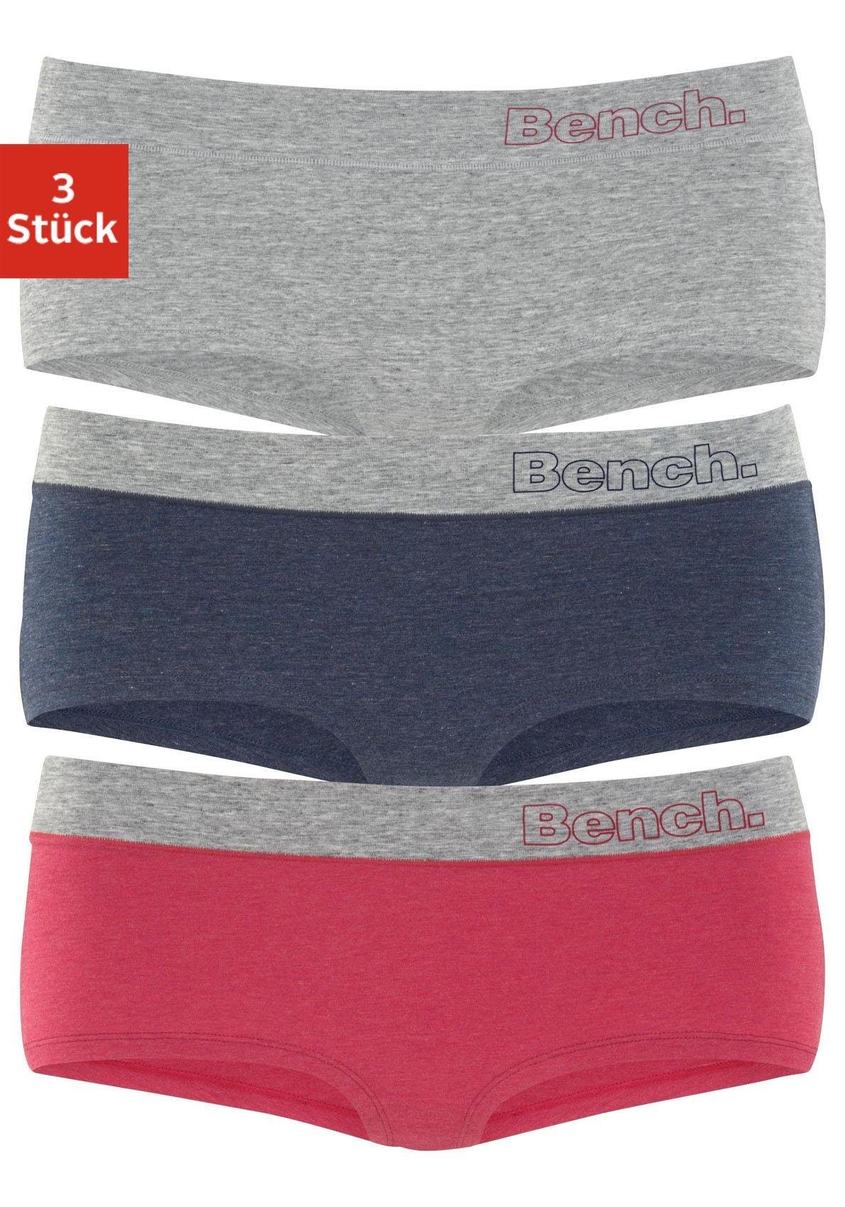 Bench. Hipster elastische katoenkwaliteit (3 stuks) dames slips maat 40/42 multicolor