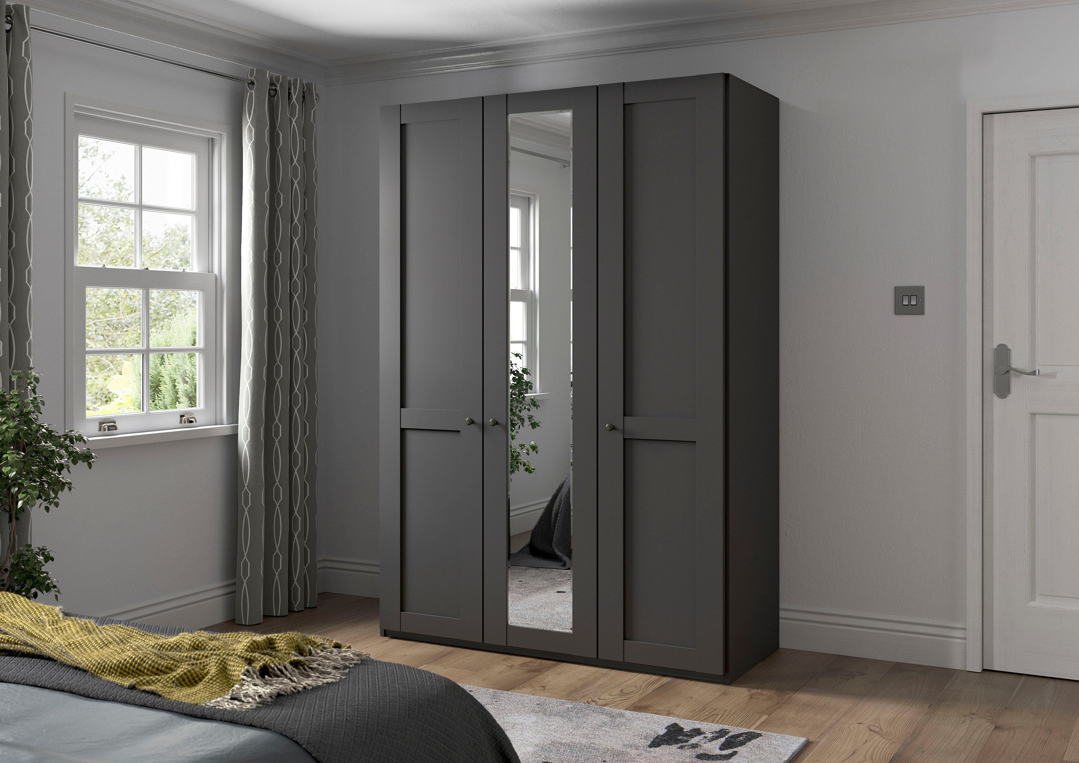 WIEMANN Draaideurkast Göteborg, met 95° openingshoek, made in Germany inclusief spiegel en deurdemper, moderne landelijke stijl