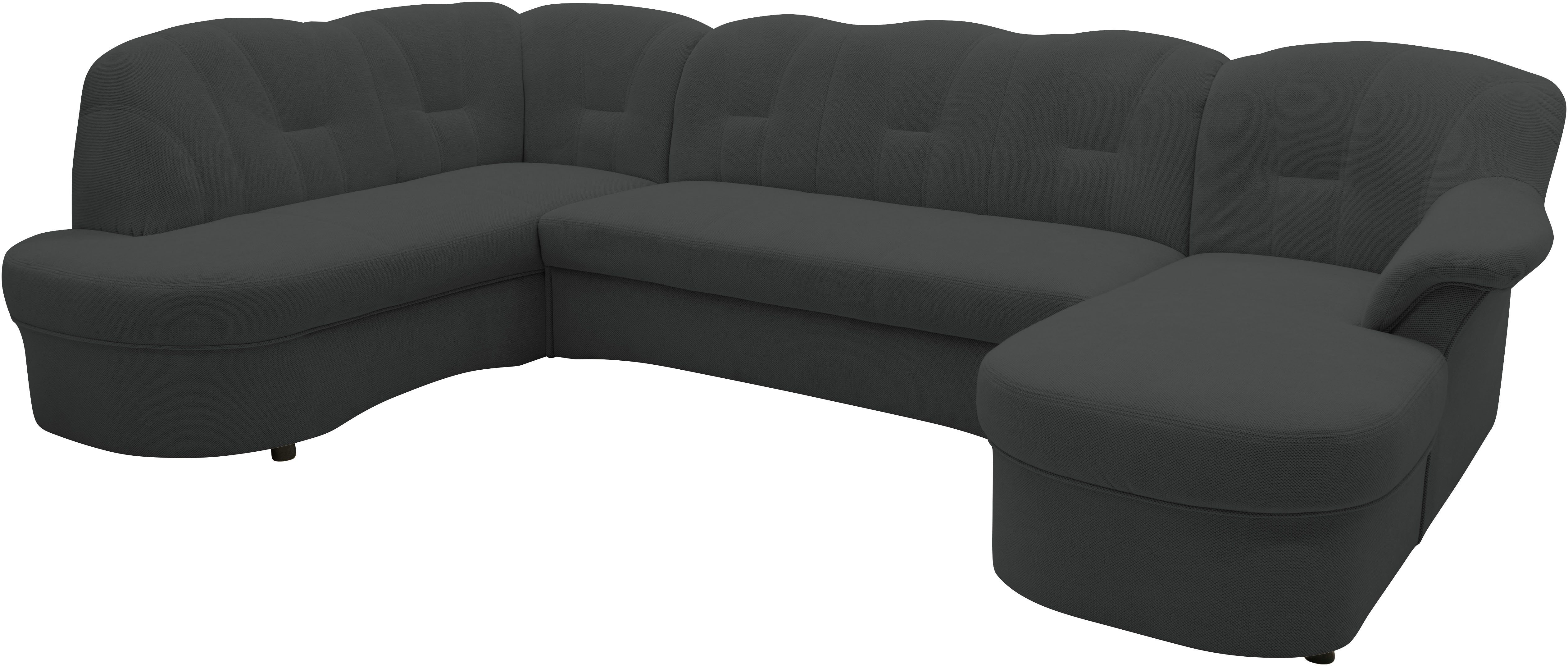 DOMO collection Zithoek Flores ook in leren bekleding, B/D/H: 293/180/86 cm, U-vorm (3 stuks)