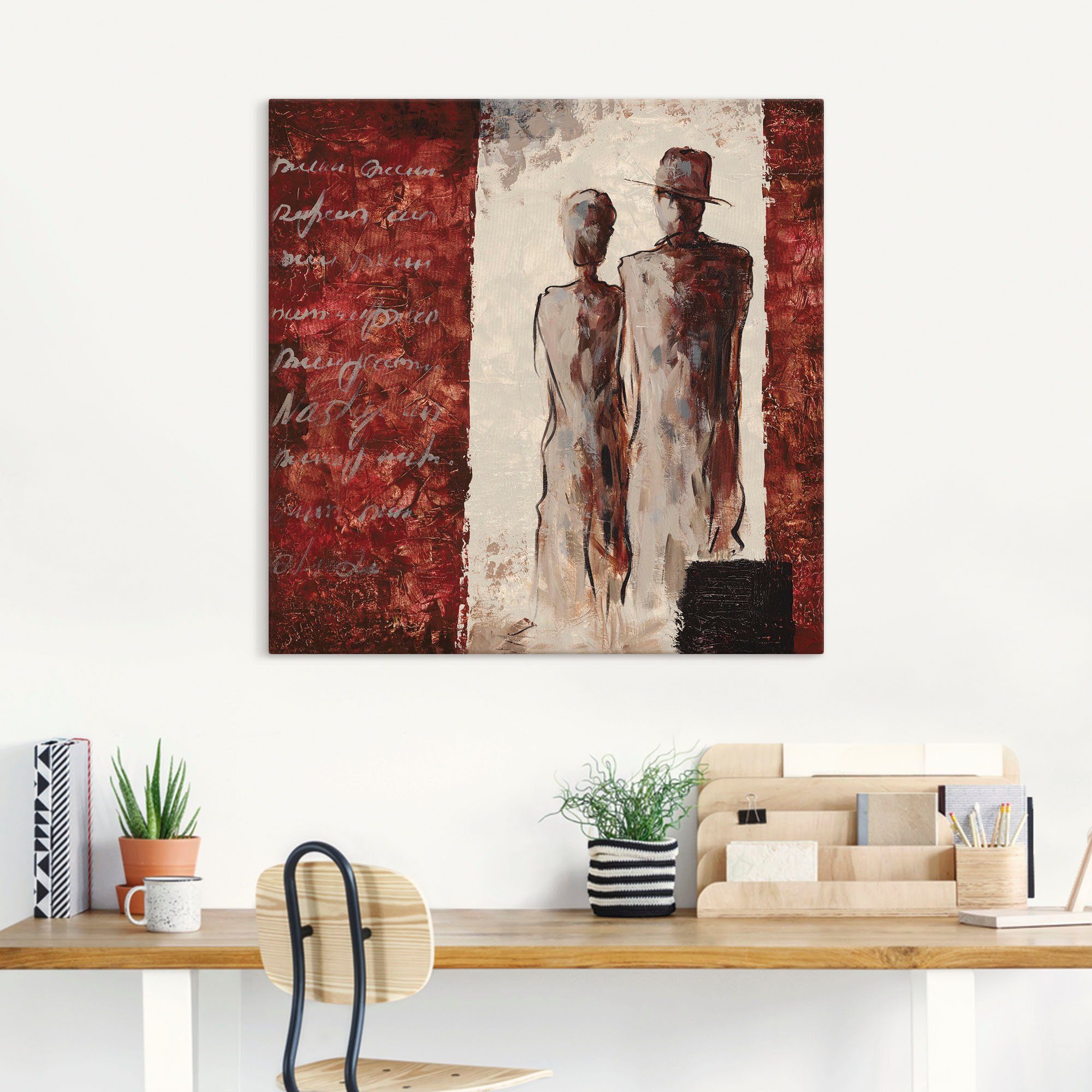 Artland Artprint op linnen Paar gespannen op een spieraam