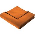 biederlack deken wohndecke cotton home in uni-ontwerp oranje