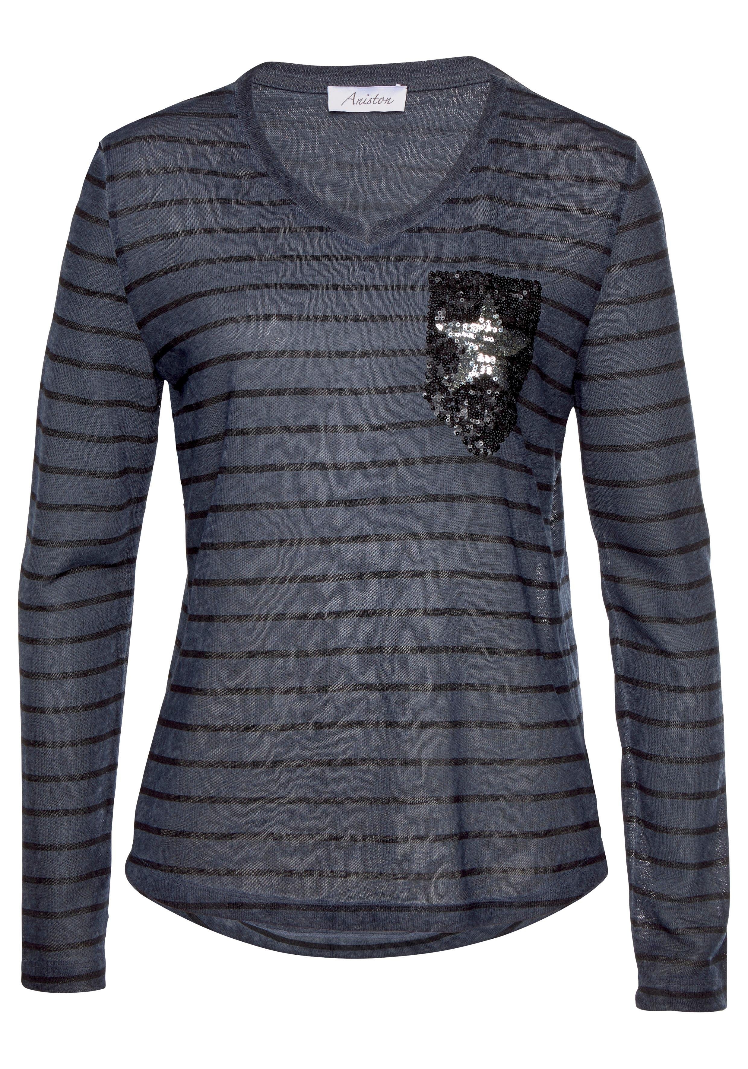 Online Shirt Verkrijgbaar Lange Met Aniston Mouwen w8knO0PX