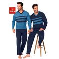 le jogger pyjama met colourblocks (set van 2) blauw