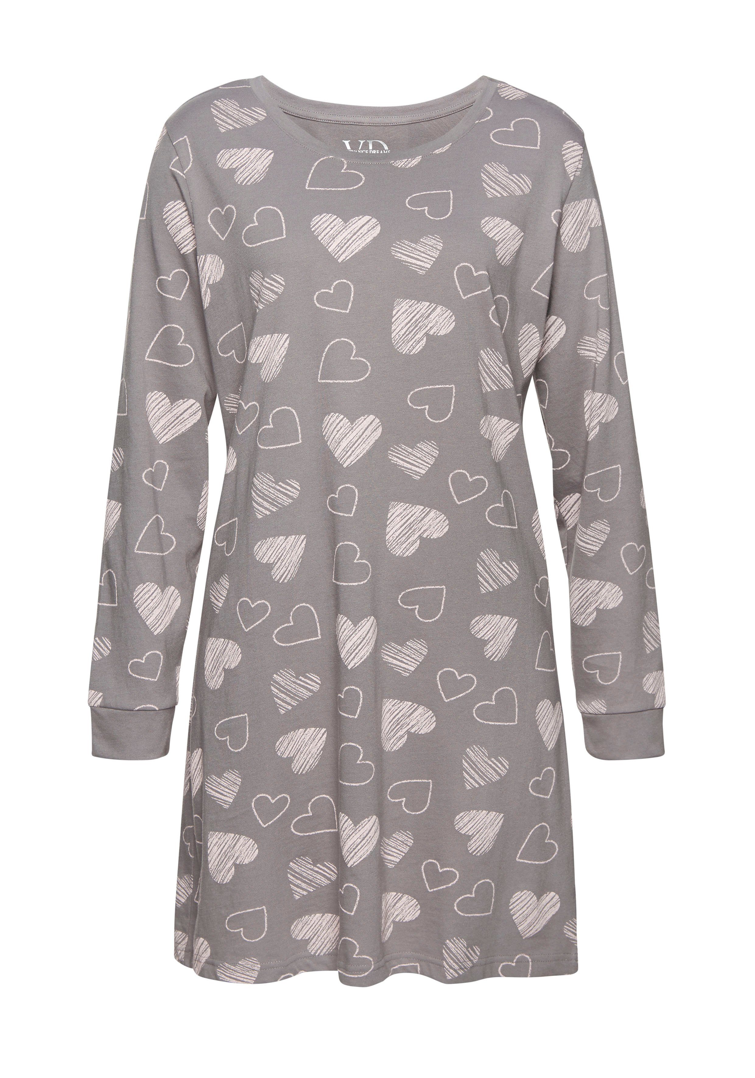 Vivance Dreams Nachthemd met leuke hartprint (Set van 2)