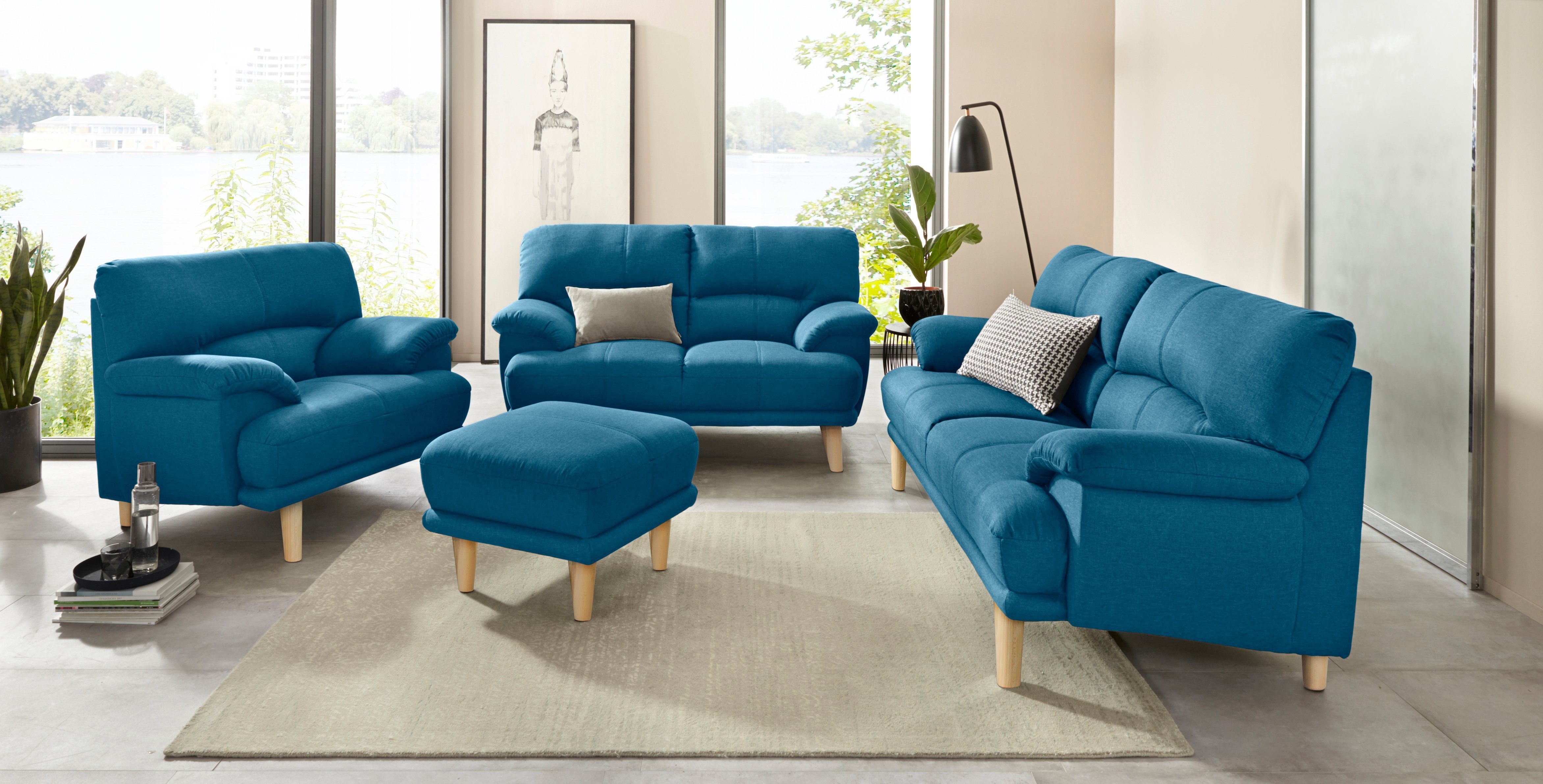 TRENDMANUFAKTUR 2-zitsbank Cecilia, Italiaans design, geweldige details hoog zitcomfort en extra comfortabele armleuningen