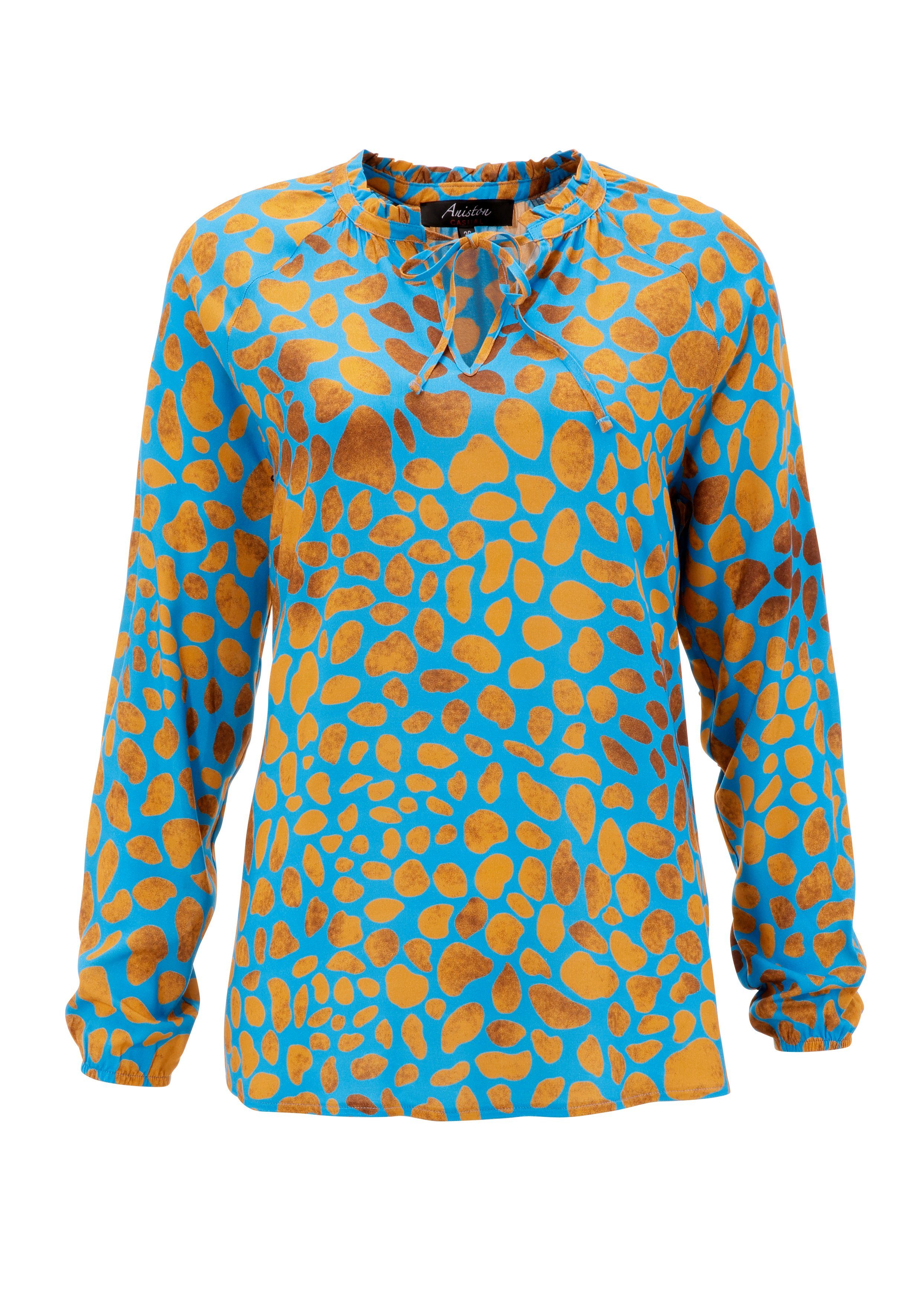Aniston CASUAL Blouse zonder sluiting met interessante alloverprint
