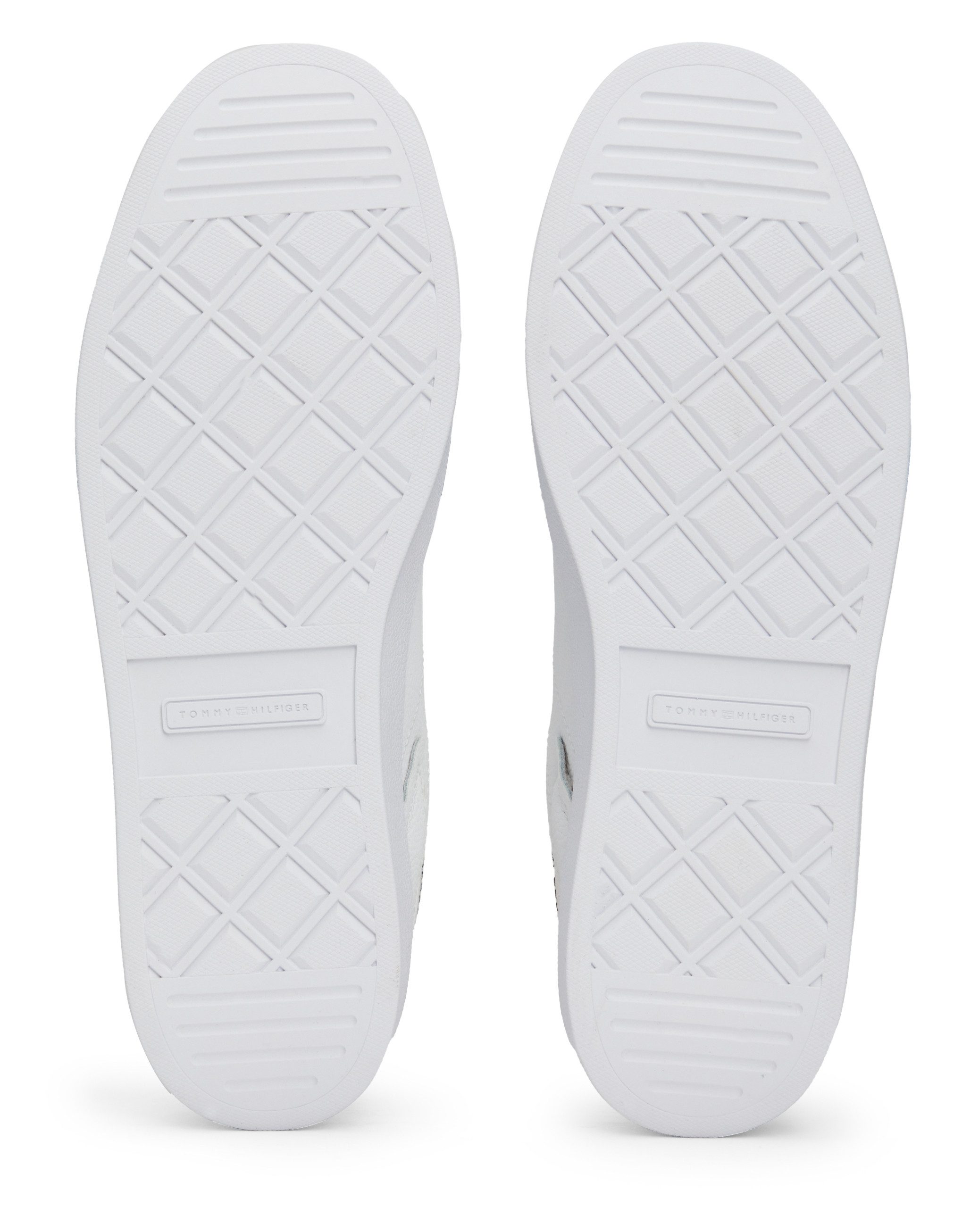 Tommy Hilfiger Plateausneakers TH HERITAGE COURT SNEAKER STRPS , vrijetijdsschoen, lage schoen, veterschoen met zijlijk monogram
