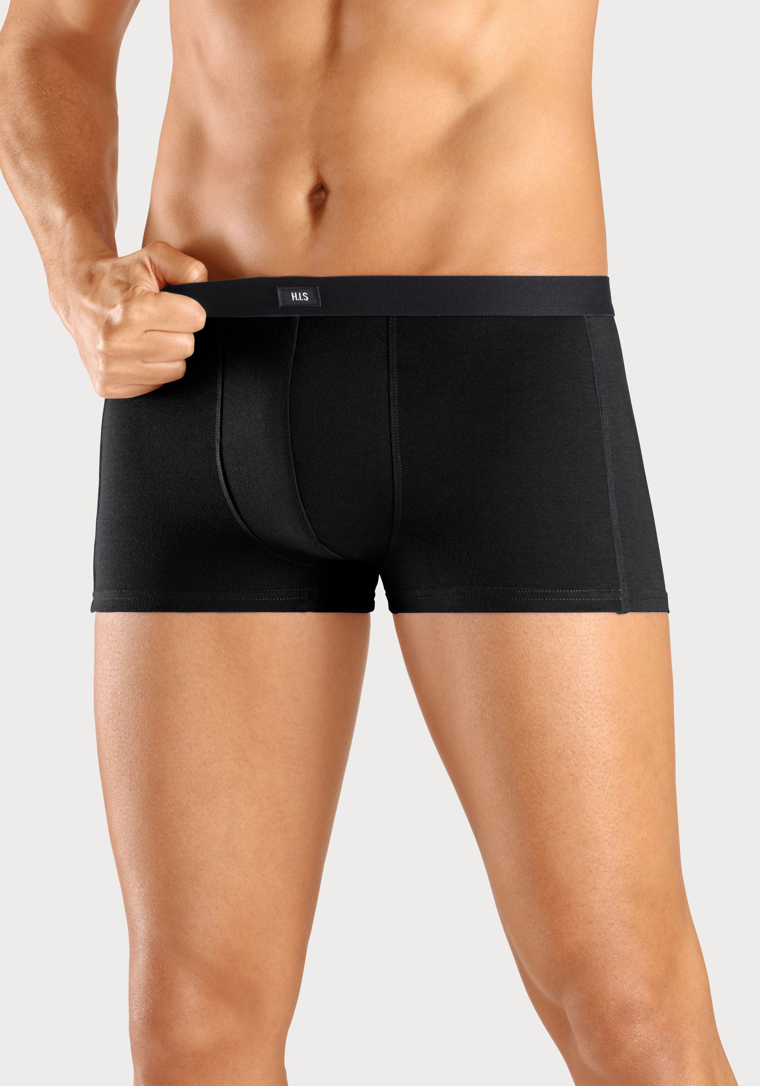H.I.S Hipster strak zittende boxershorts van katoenmix (set 3 stuks)