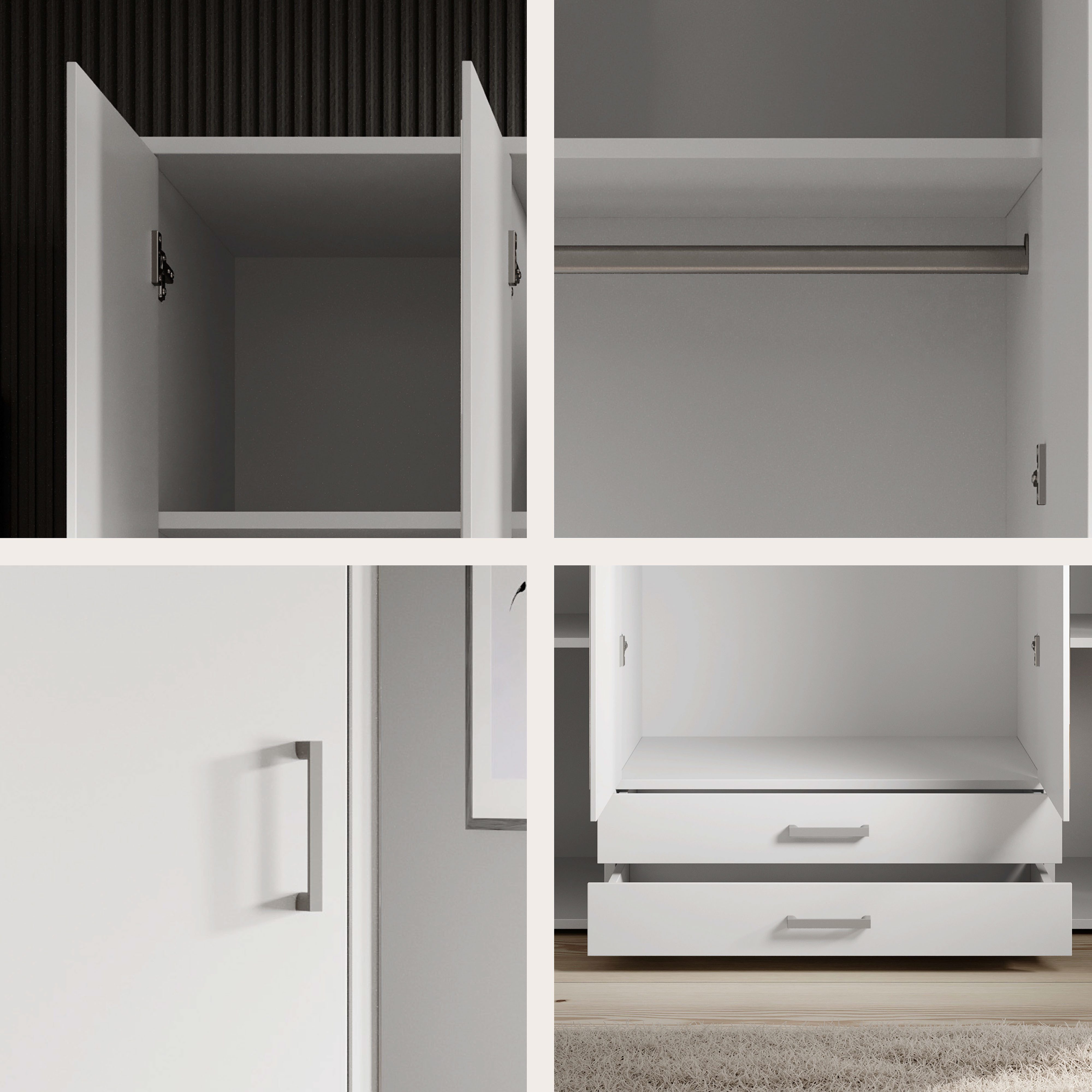 Schlafkontor Kledingkast Karl draaideurkast slaapkamerkast met spiegel garderobe