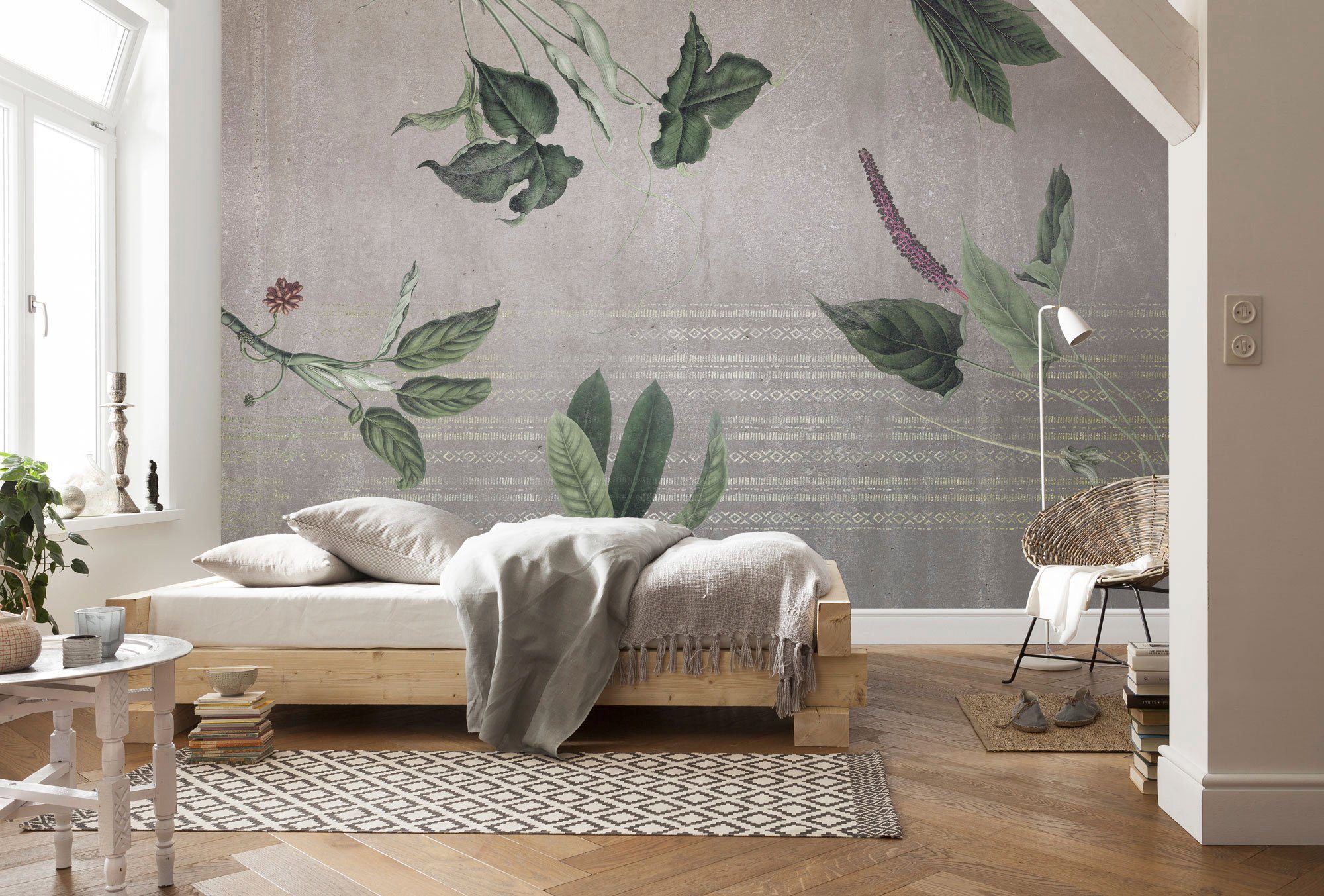 Komar Vliesbehang Digitale print vlies - Tropic Concrete - Afmeting 400 x 280 cm