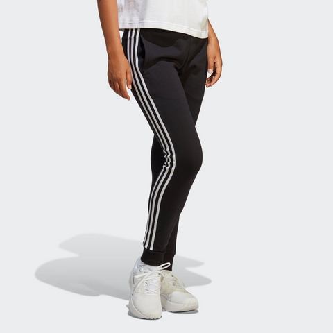 adidas Adidas essentials 3-stripes french terry cuffed joggingbroek zwart dames dames