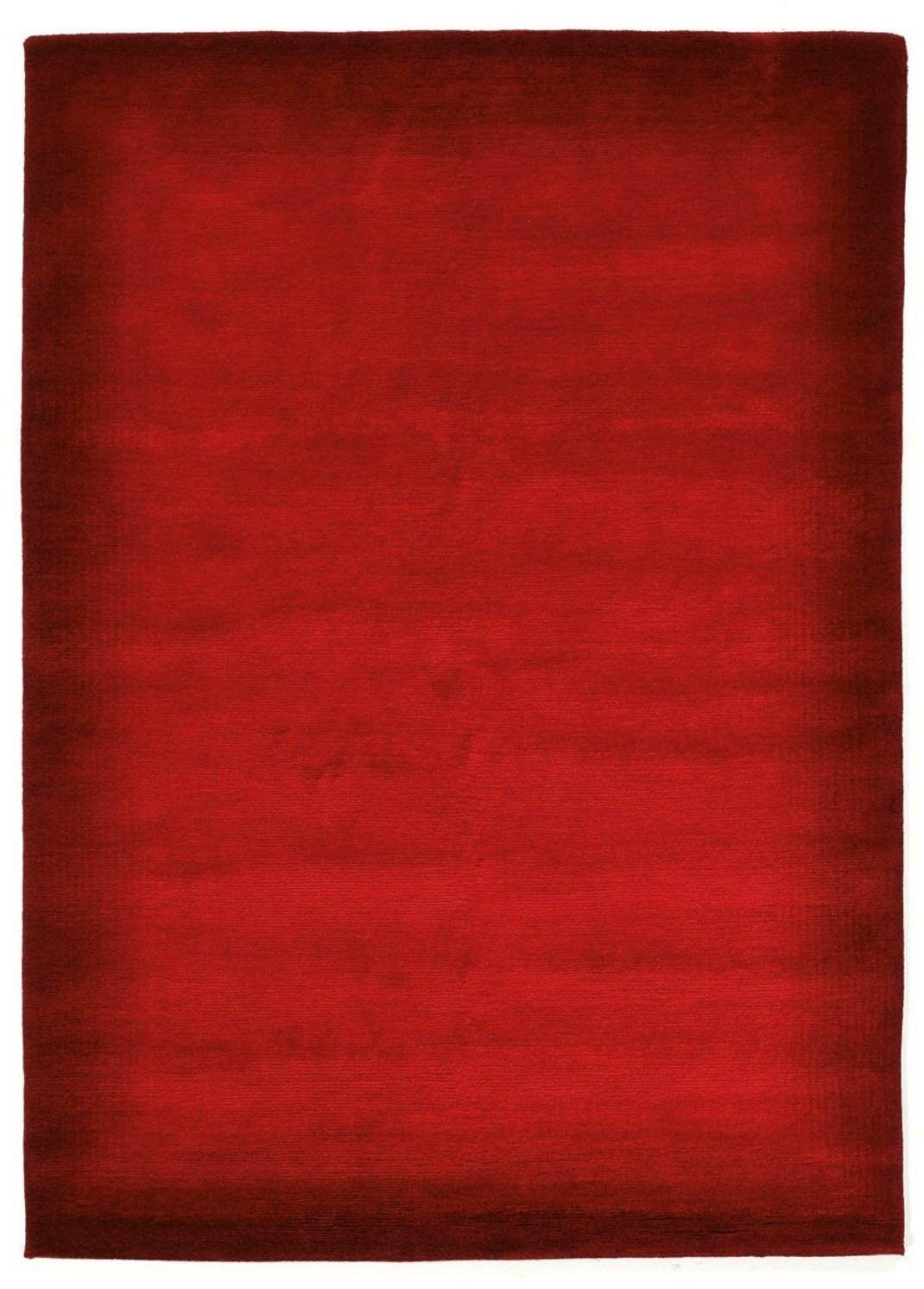 OCI DIE TEPPICHMARKE Wollen kleed Vinciano Tami zuivere wol, met de hand geknoopt, woonkamer wollen vloerkleden maat 140x200 cm rood