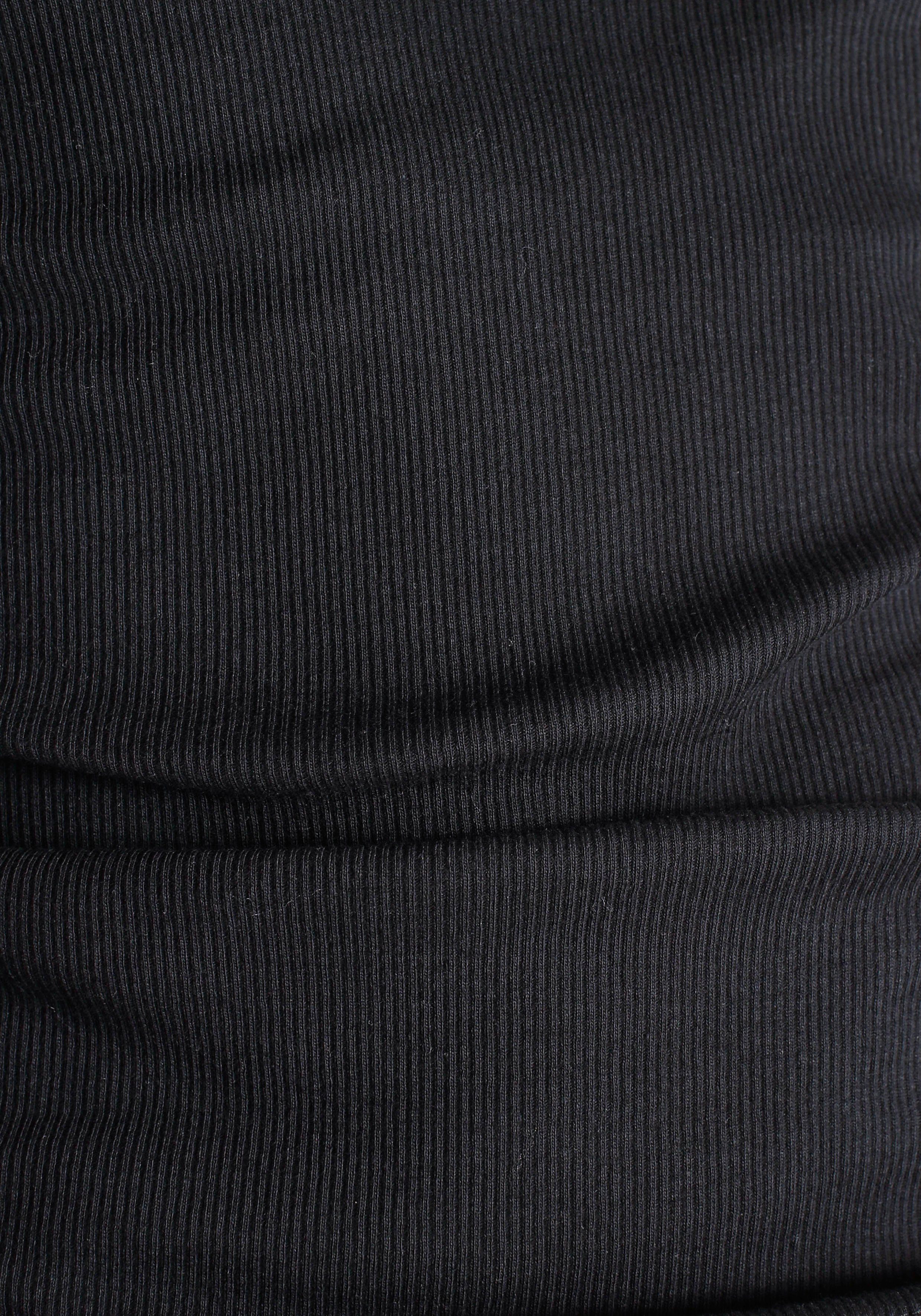 AJC Shirt met lange mouwen zeer figuurvolgend, rolkragen, basic-stijl