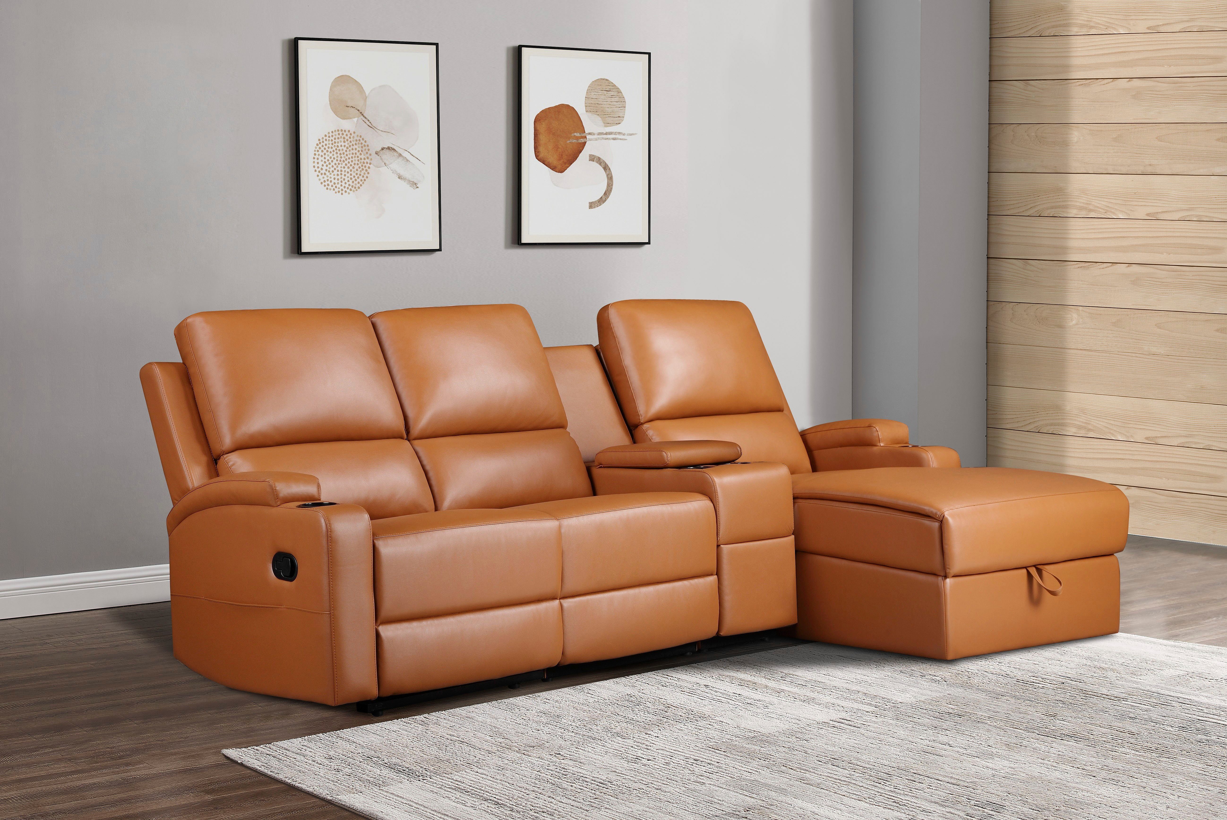 Home affaire Hoekbank Napori multimediabank, 3 bioscoopstoelen XXL, L-model, Bioscoopbank met relaxfunctie, bekerhouder, opbergvak en opbergbox