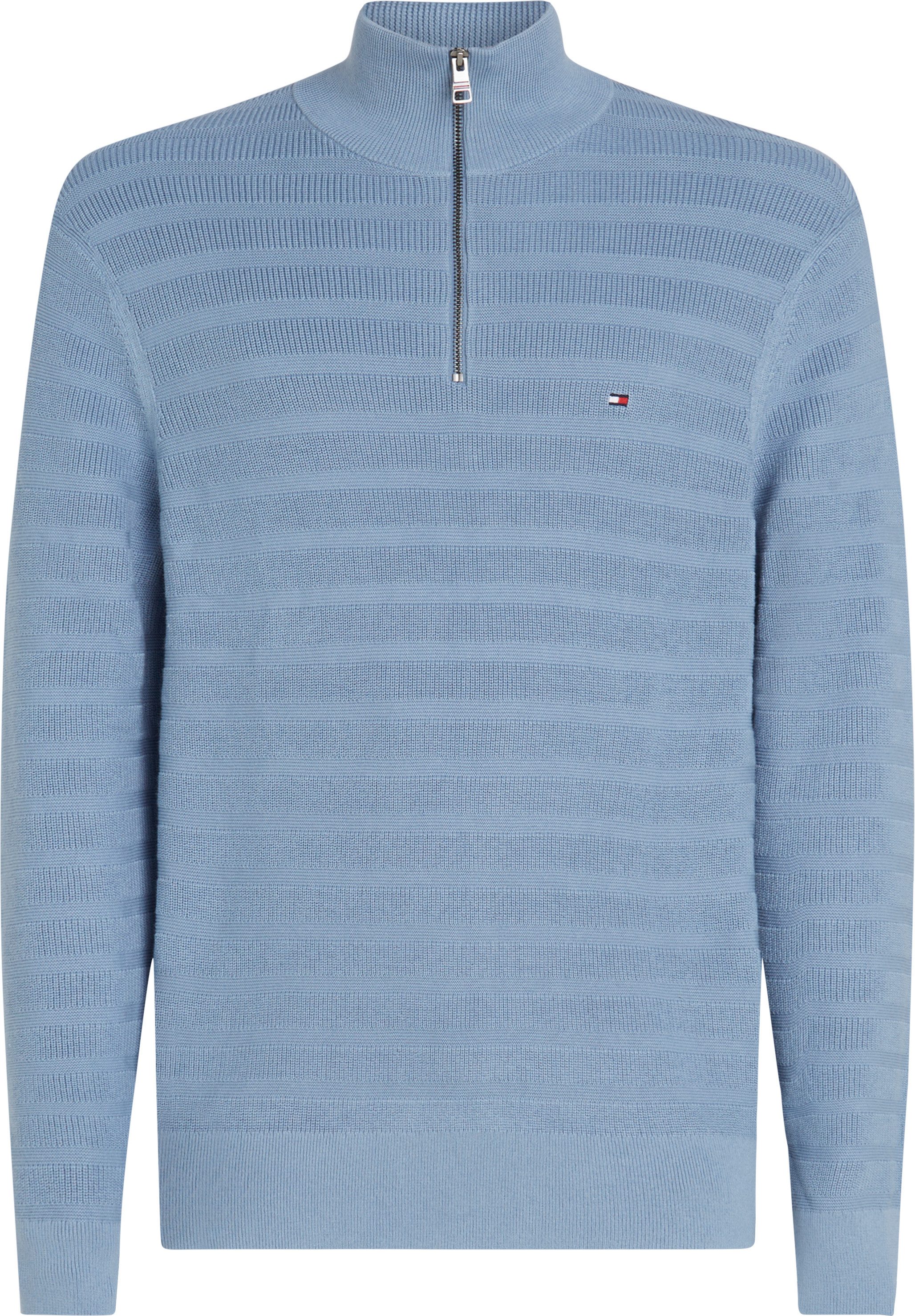 Tommy Hilfiger Schipperstrui STRIPE STRUCTURE ZIP MOCK