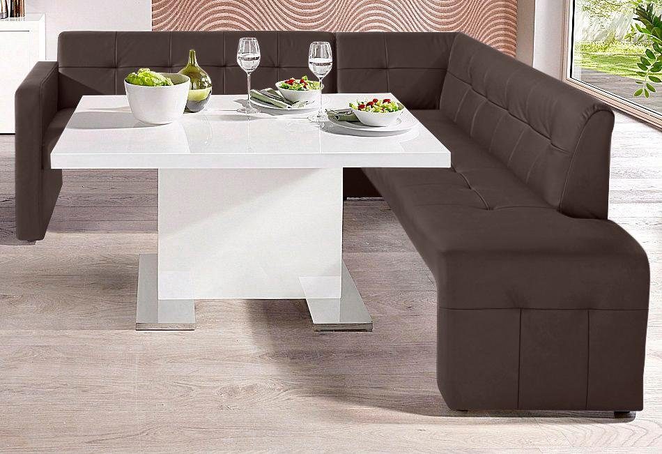 exxpo - sofa fashion Eetbank Barista, comfortabel en elegant, hoge bodemvrijheid, moderne zit- en rugverwerking, vrij in de ruimte te plaatsen