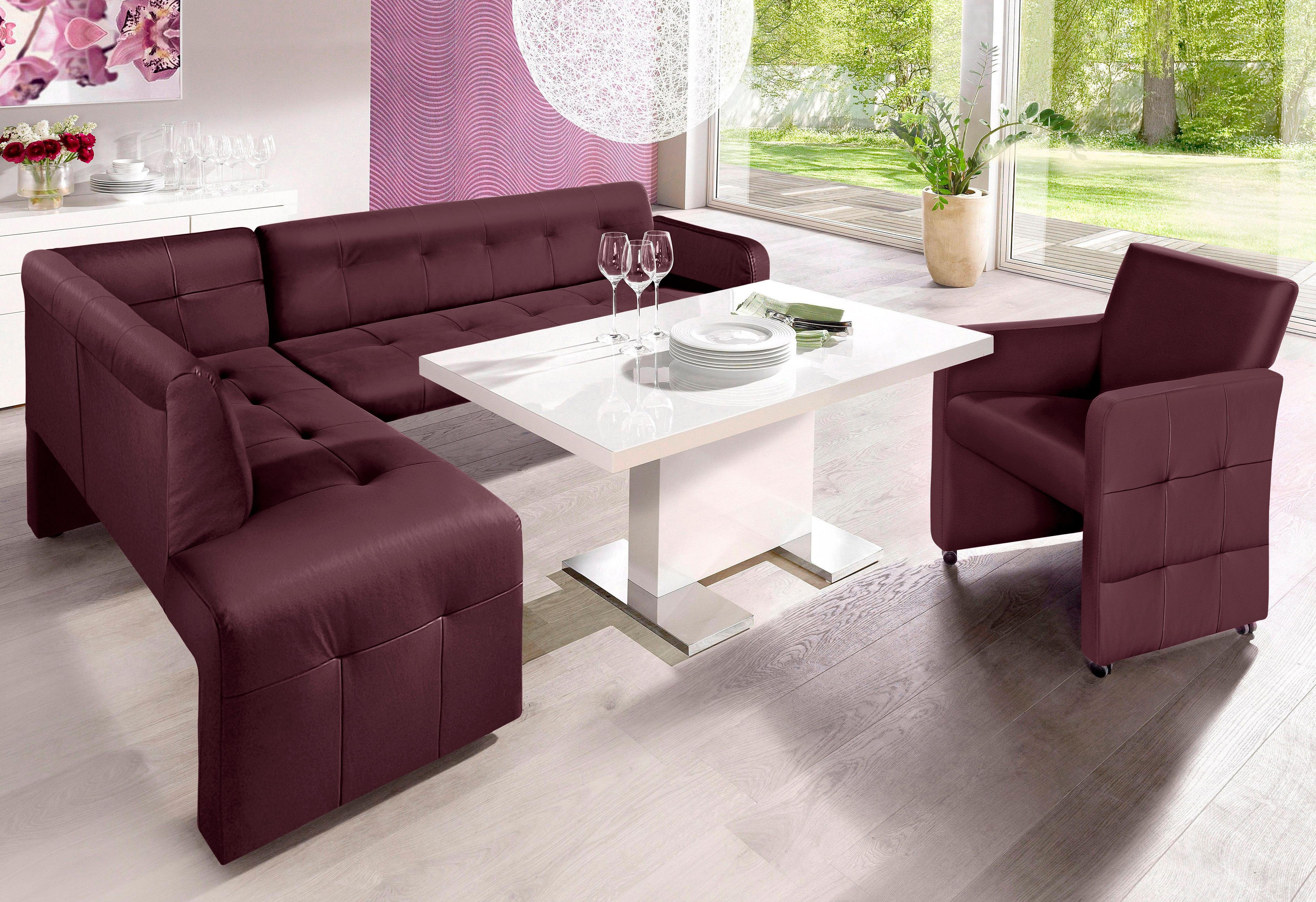 exxpo - sofa fashion Eetbank Barista, comfortabel en elegant, hoge bodemvrijheid moderne zit- en rugverwerking, vrij in de ruimte te plaatsen