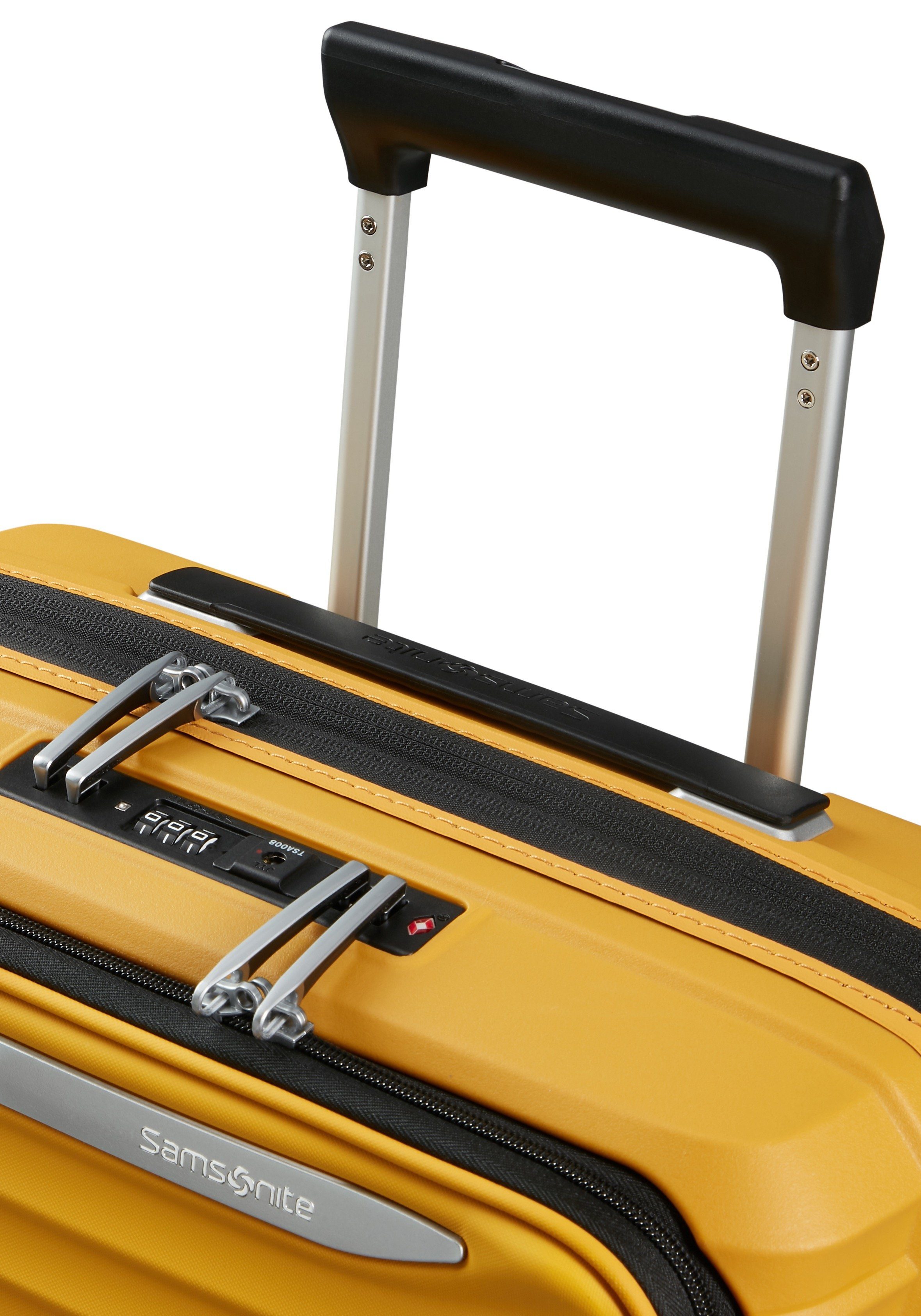 Samsonite Hardshell-trolley UPSCAPE 55 met voorvak Easy-access voorkant vak handbagage harde koffer TSA-cijferslot
