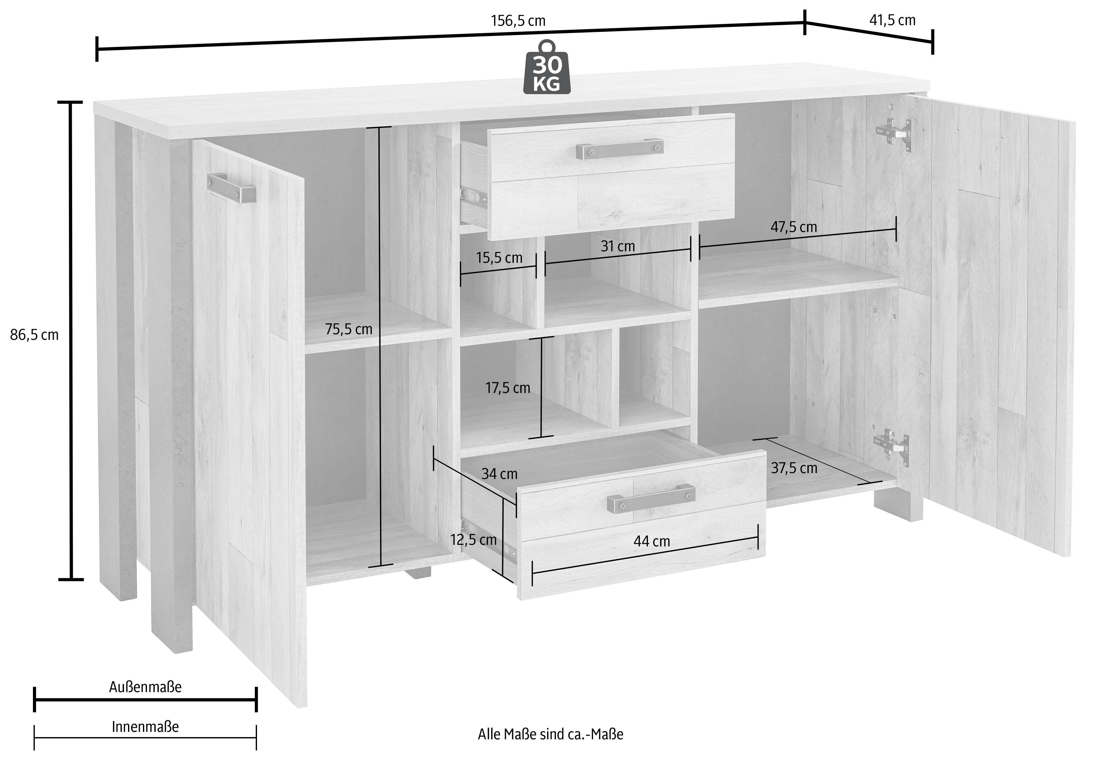 FORTE Dressoir Clif Breedte 156 cm