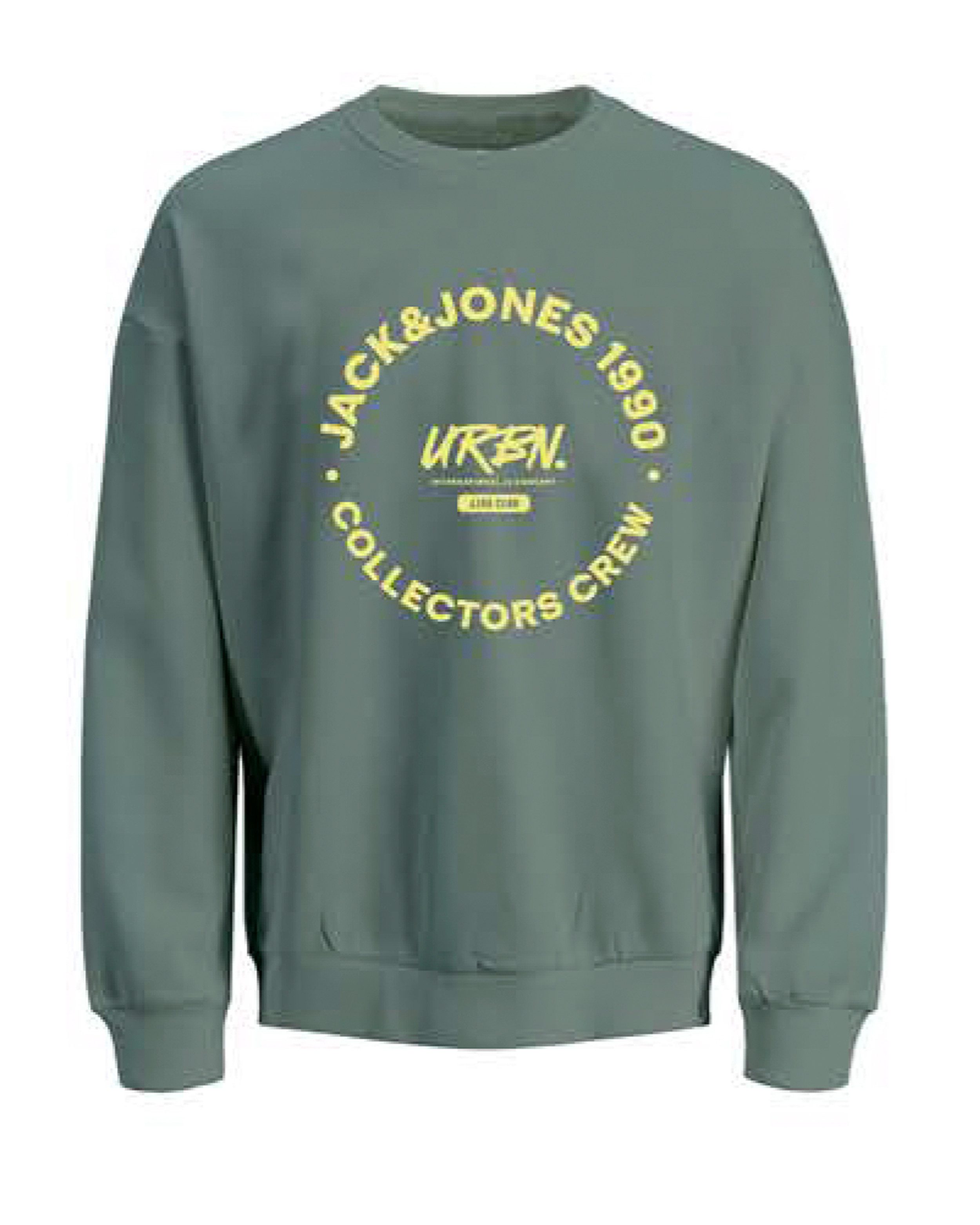 Jack & Jones Sweatshirt JJSIMON SWEAT CREW NECK heren sweaters maat S groen