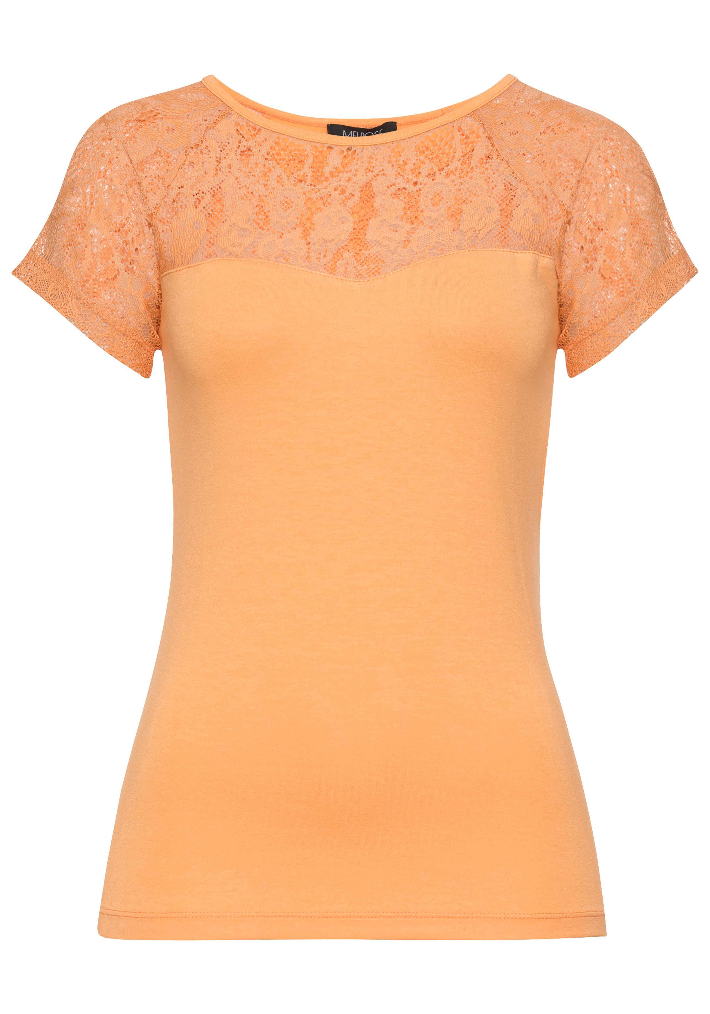 Melrose T-shirt met elegante kantdetails - nieuwe collectie