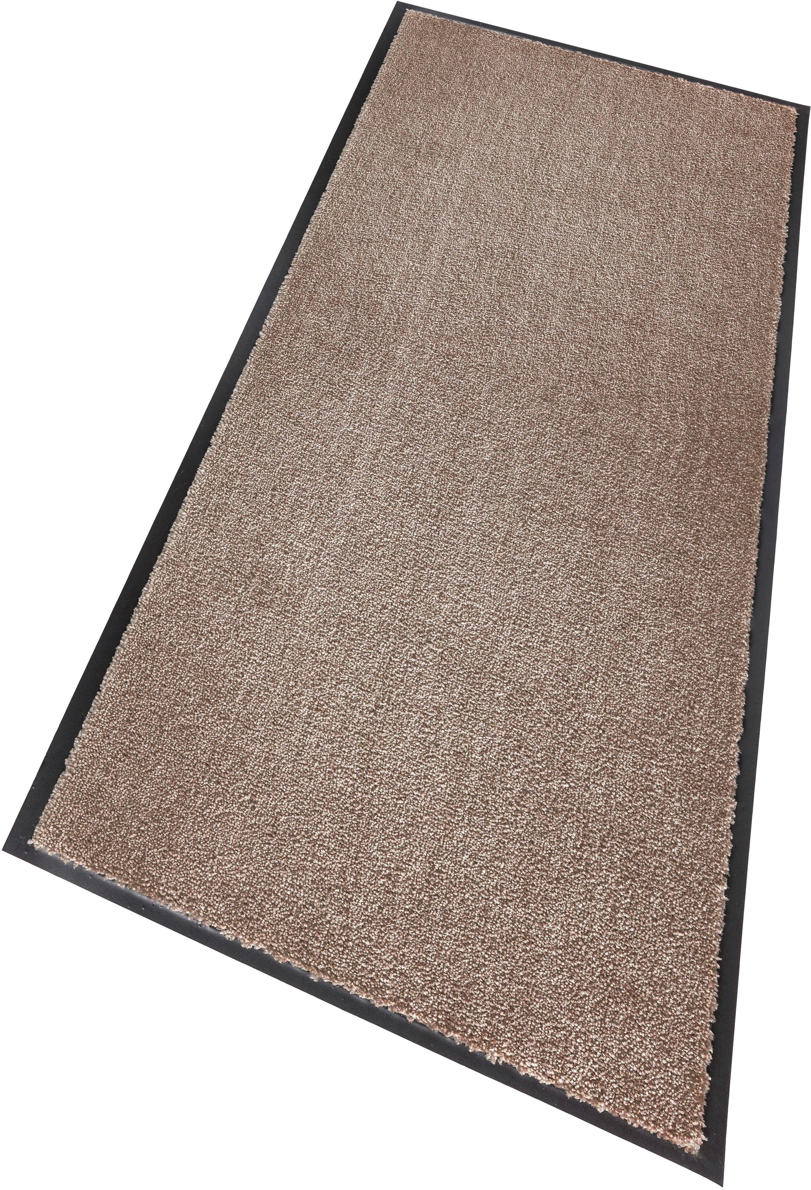SCHÖNER WOHNEN-KOLLEKTION Loper Miami Uni Inloopmatten, schoonloopmatten, inloopmat, wasbaar lopers maat 67x150 cm bruin