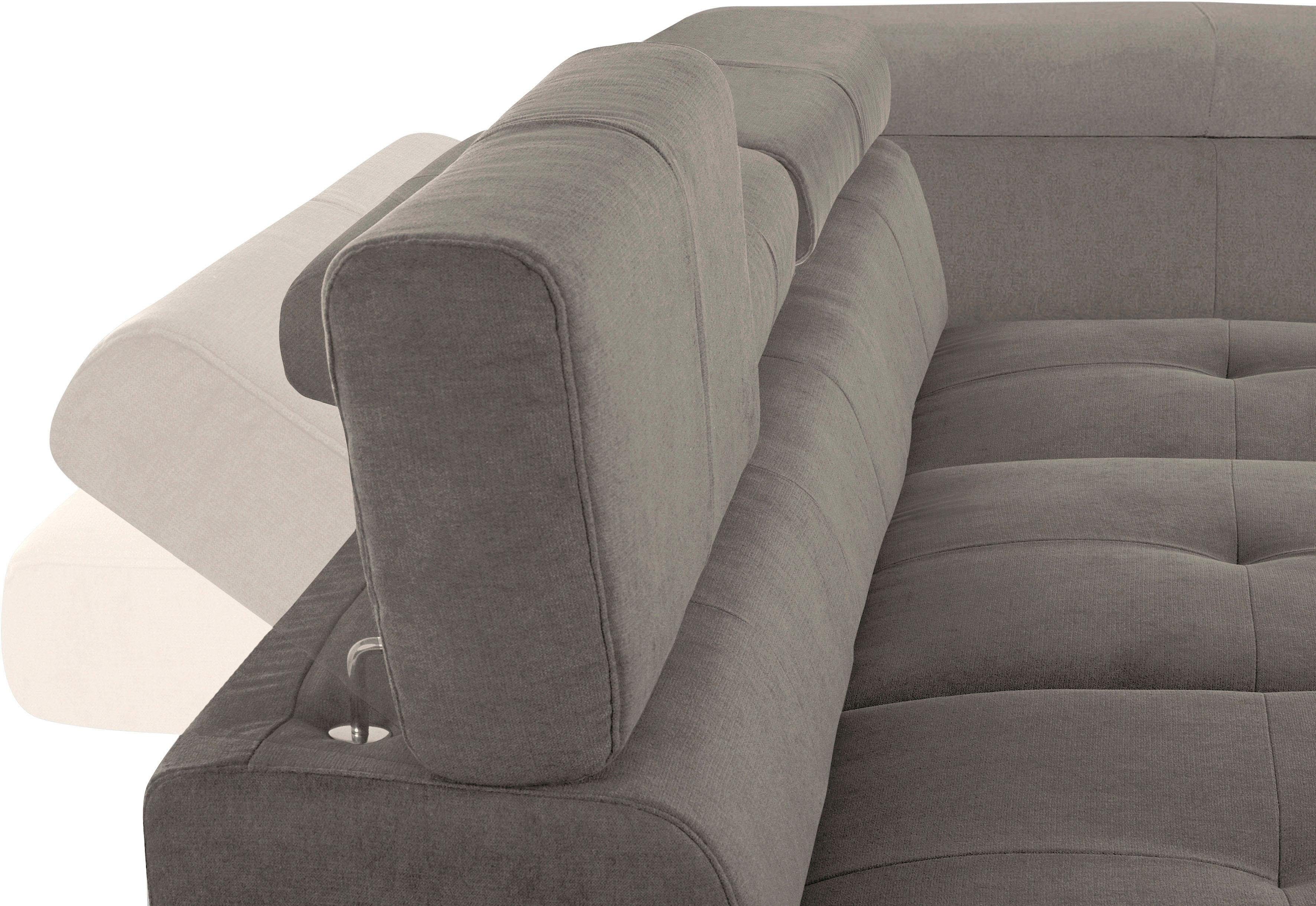 COTTA Hoekbank Enterprise L-vorm met arm- en hoofdbordverstelling, optioneel met slaapfunctie