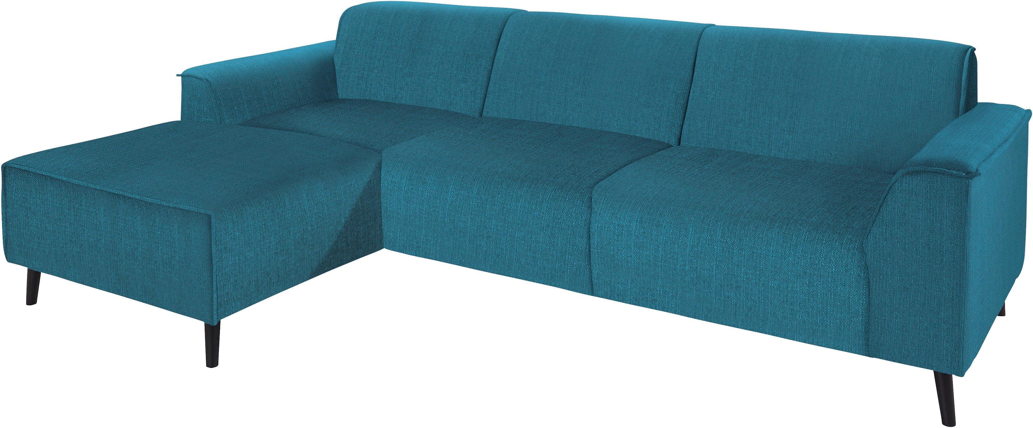 DOMO collection Hoekbank Amora L-vorm met recamière, tijdloos en elegant, comfortabele zithoogte 47cm