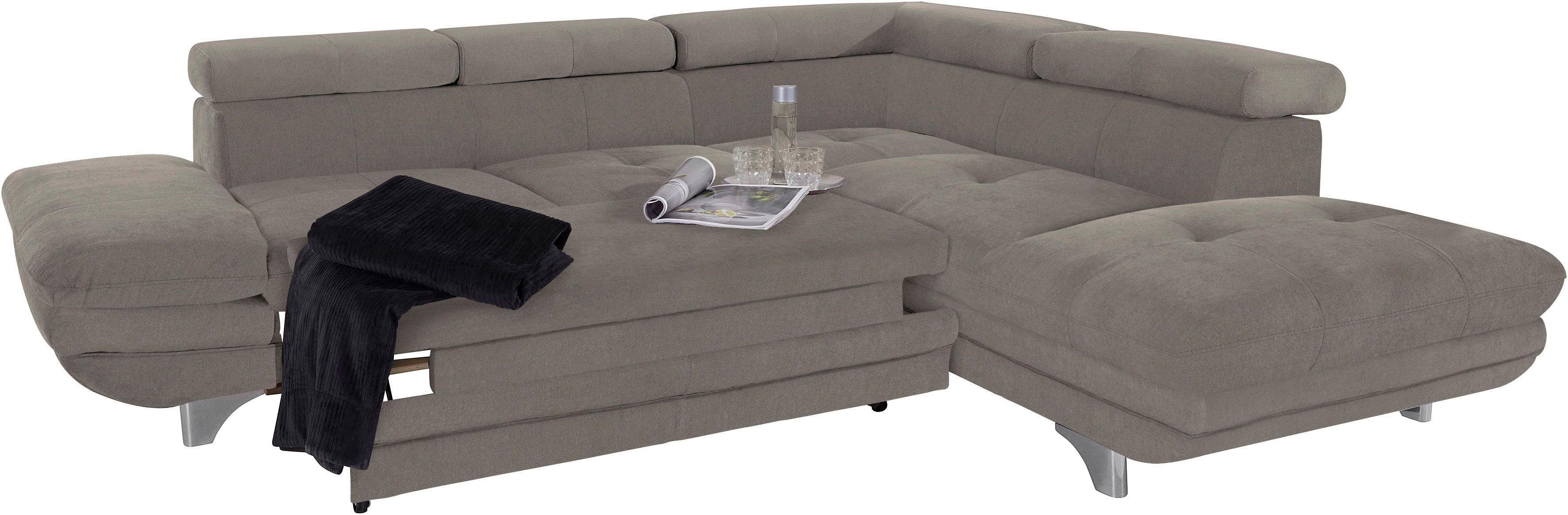 COTTA Hoekbank Enterprise L-vorm met arm- en hoofdbordverstelling, optioneel met slaapfunctie