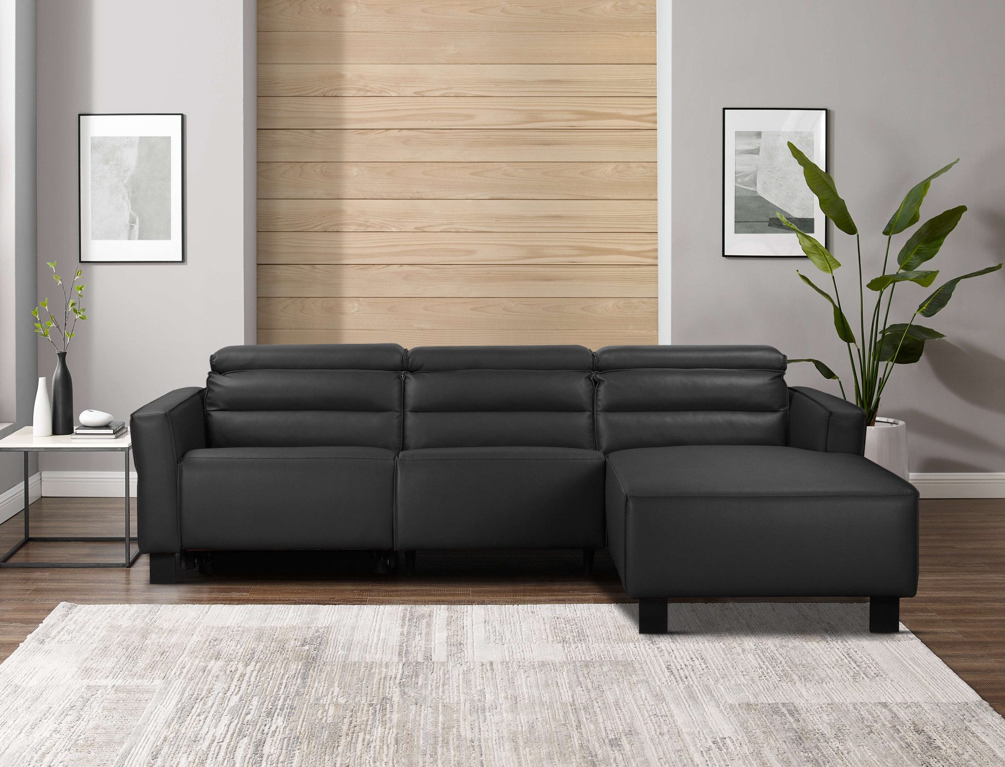 Places of Style Hoekbank Carpari, L-vorm, 263 cm, handmatige of elektrische relaxfunctie