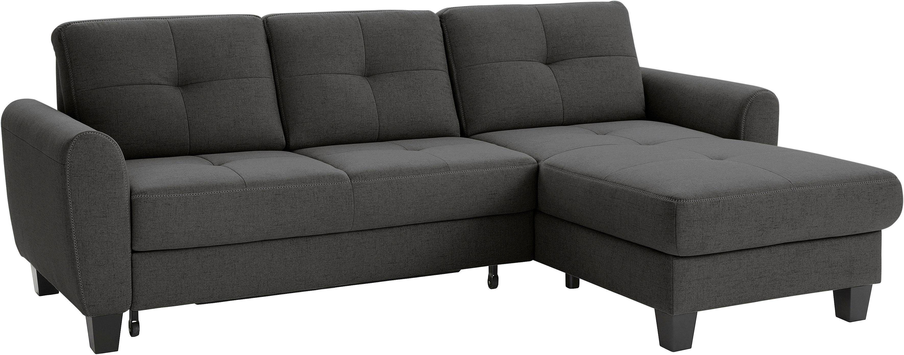 sit&more Hoekbank Varese L-vorm met binnenvering, naar keuze met slaapfunctie en bergruimte