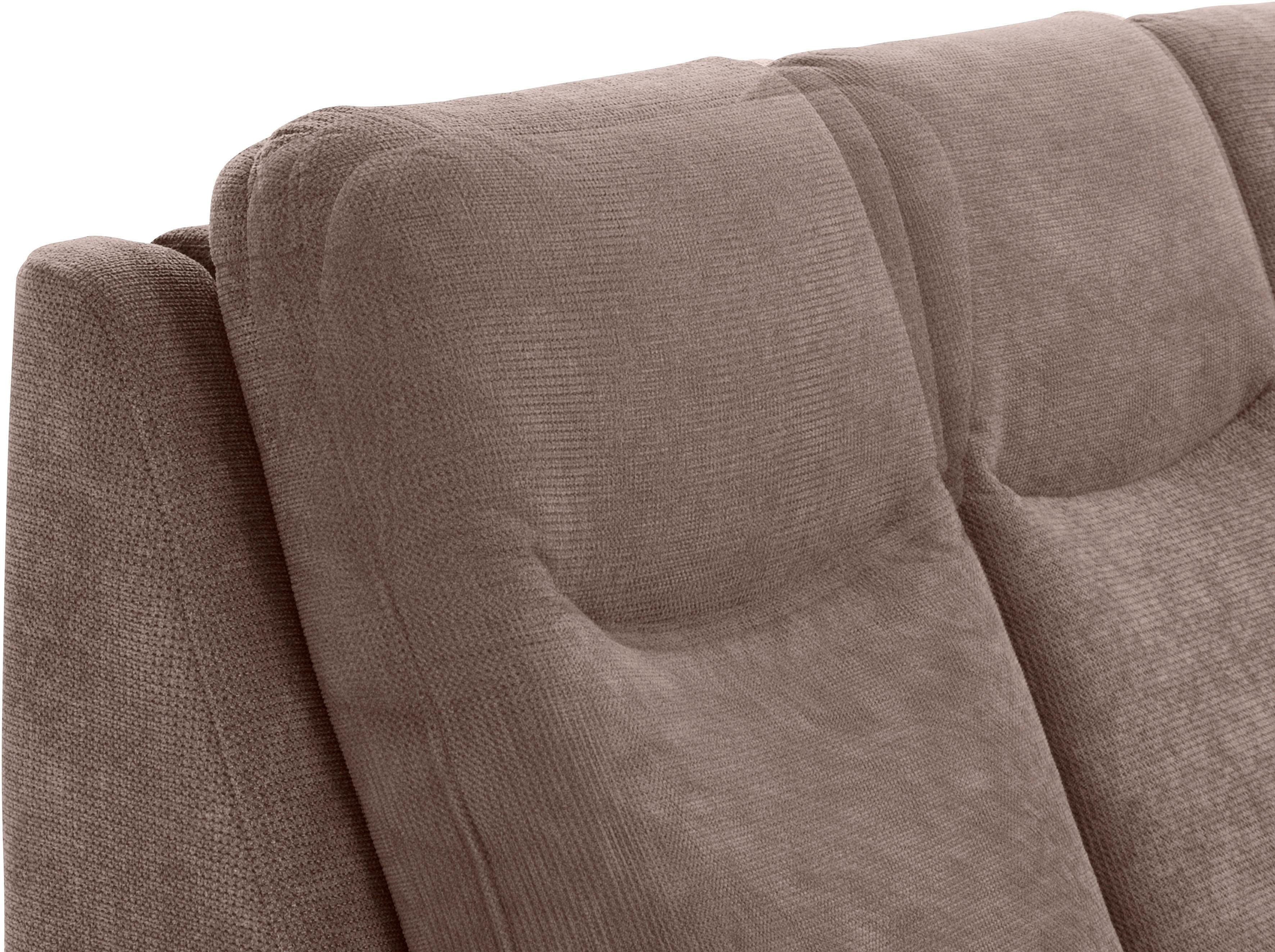 sit&more 3-zitsbank Boccaccio met binnenvering en verstelbare hoofdsteun