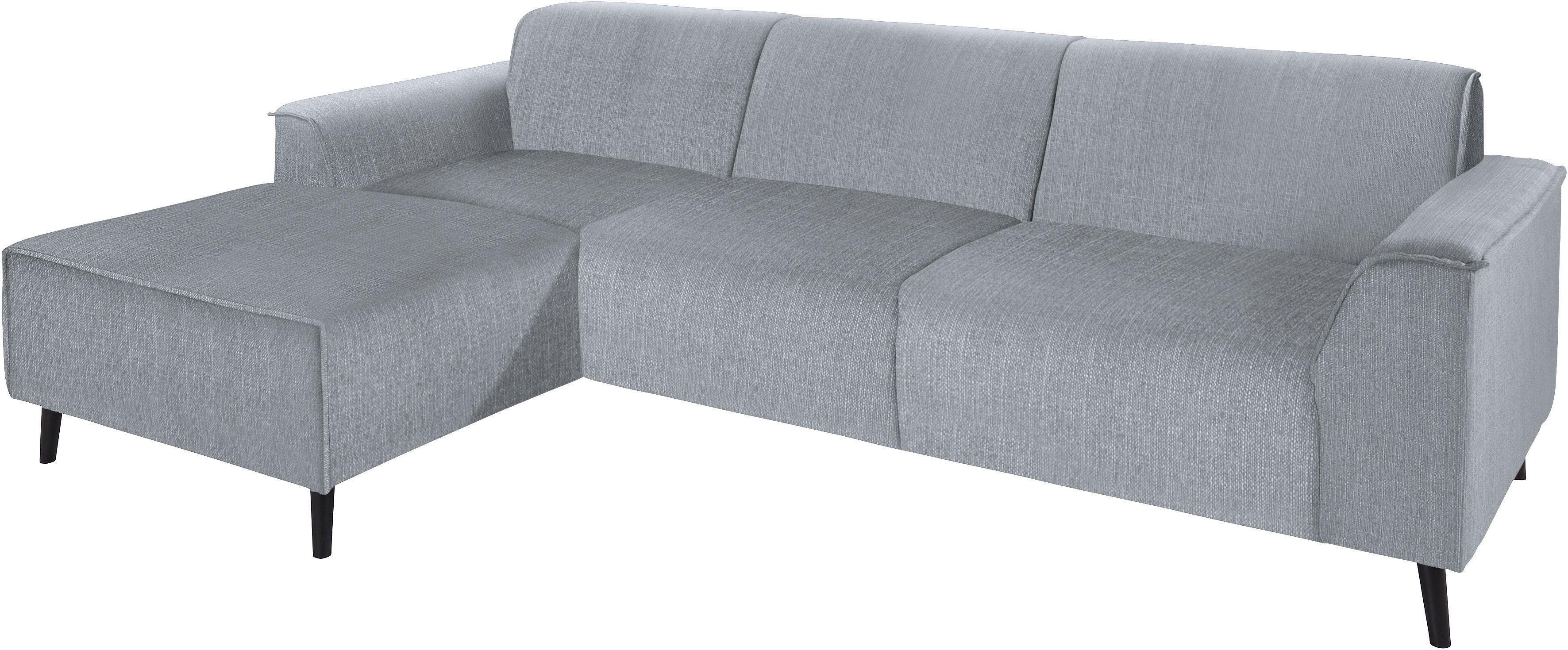 DOMO collection Hoekbank Amora L-vorm met recamière, tijdloos en elegant, comfortabele zithoogte 47cm