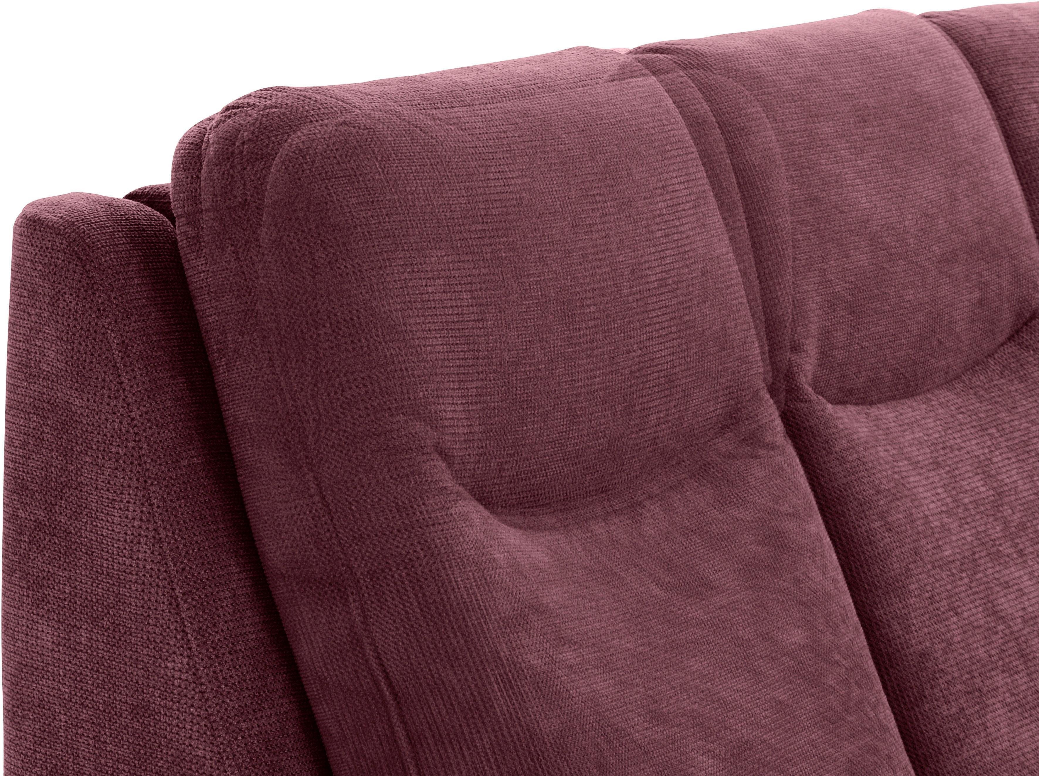 sit&more 3-zitsbank Boccaccio met binnenvering en verstelbare hoofdsteun