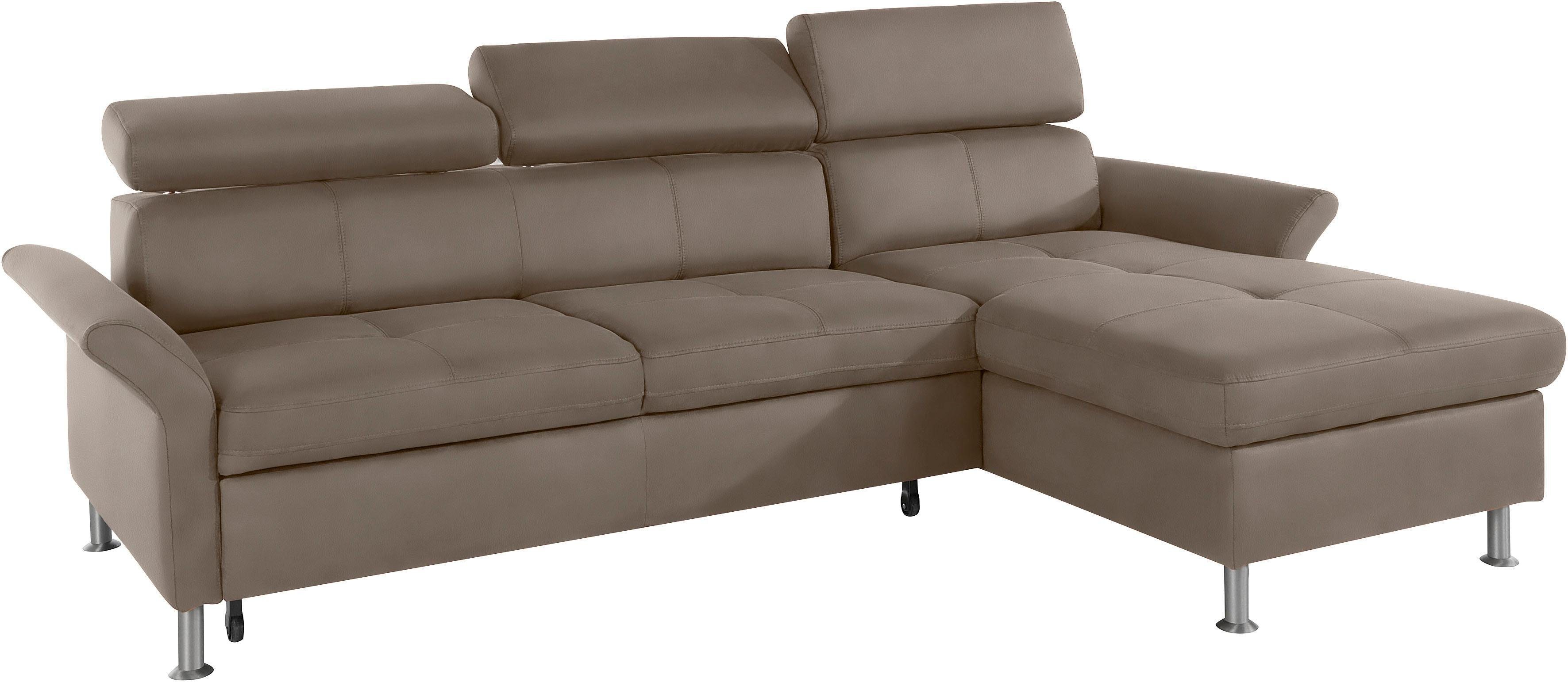 exxpo - sofa fashion Hoekbank Maretto, comfortabel en handig, L-vorm inclusief verstelbare hoofd- en rugleuning, naar keuze met slaapfunctie