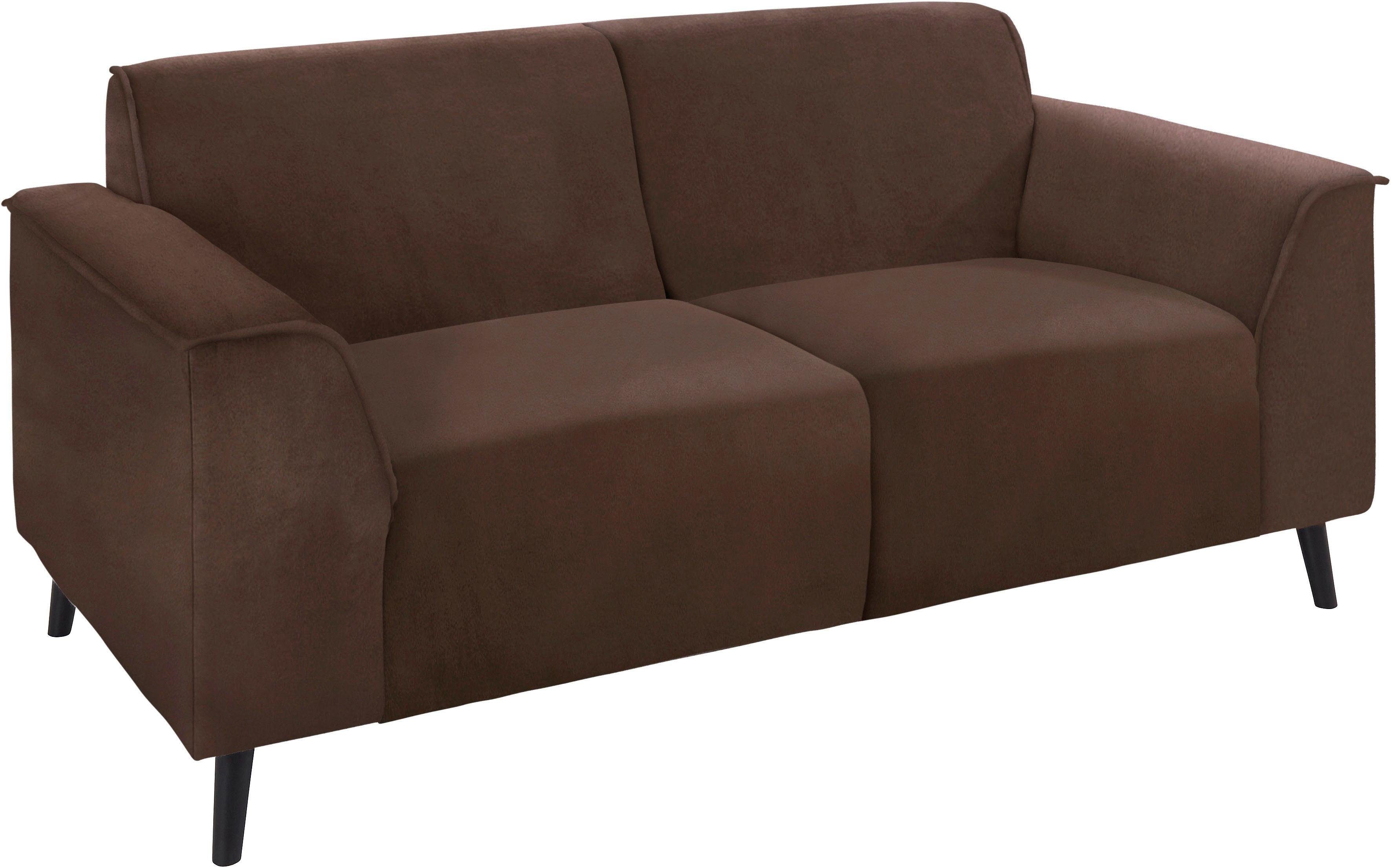 DOMO collection 2-zitsbank Amora, inclusief comfortabele veren voor meer zitcomfort