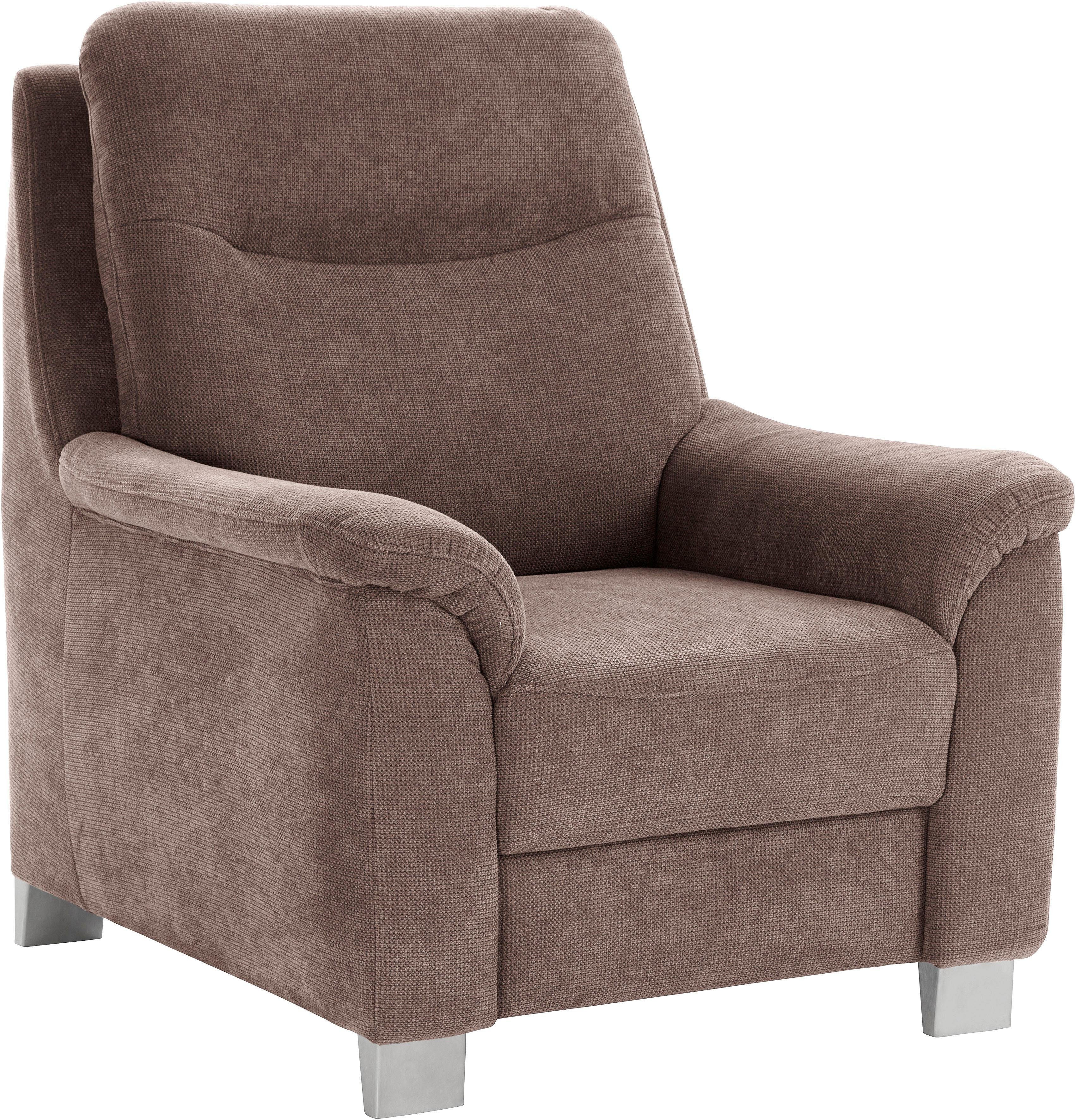 sit&more Fauteuil Boccaccio met binnenvering en verstelbare hoofdsteun