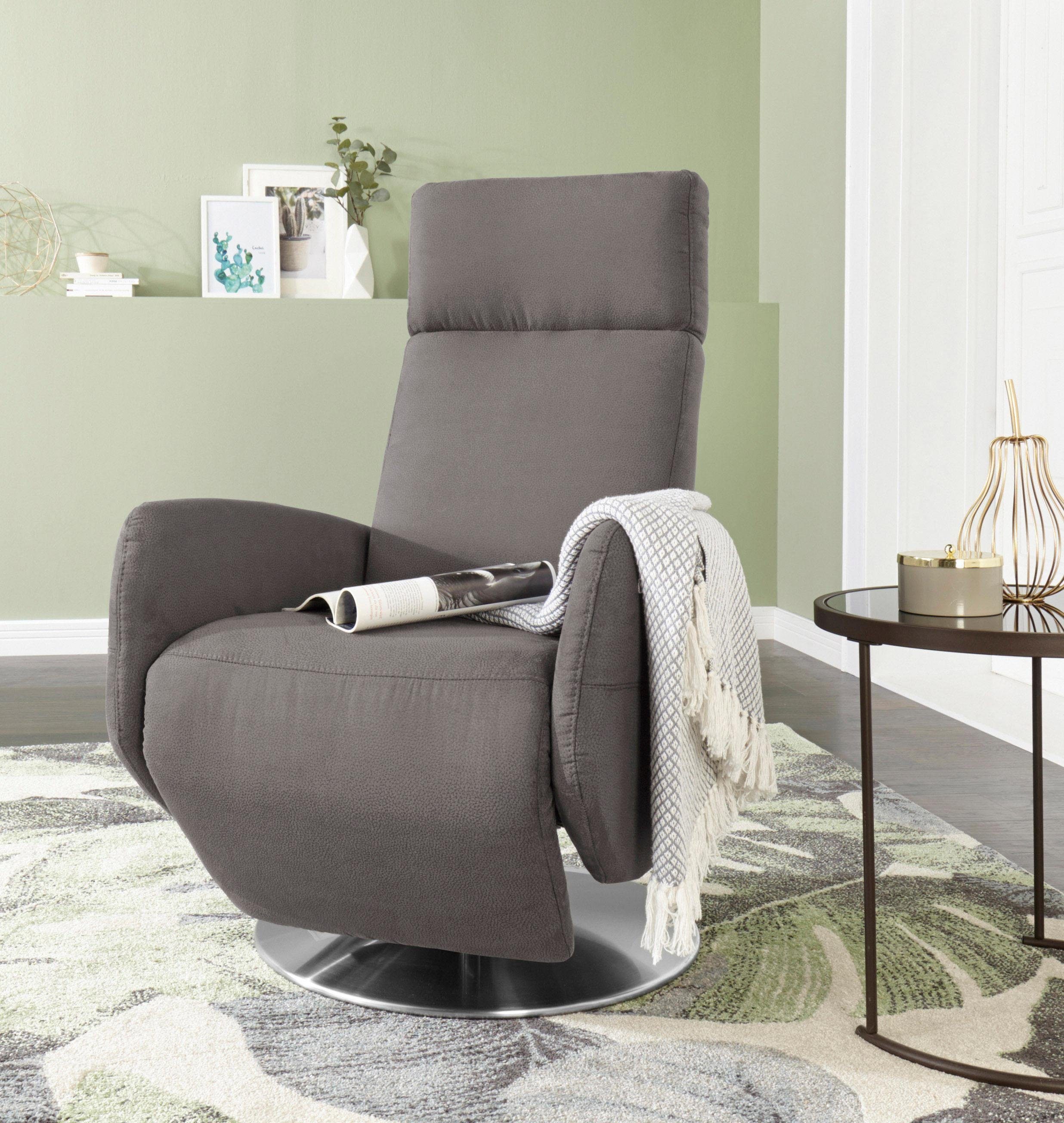 sit&more Relaxfauteuil Cobra tv-fauteuils maat Luxe-microvezel vintage-look grijs