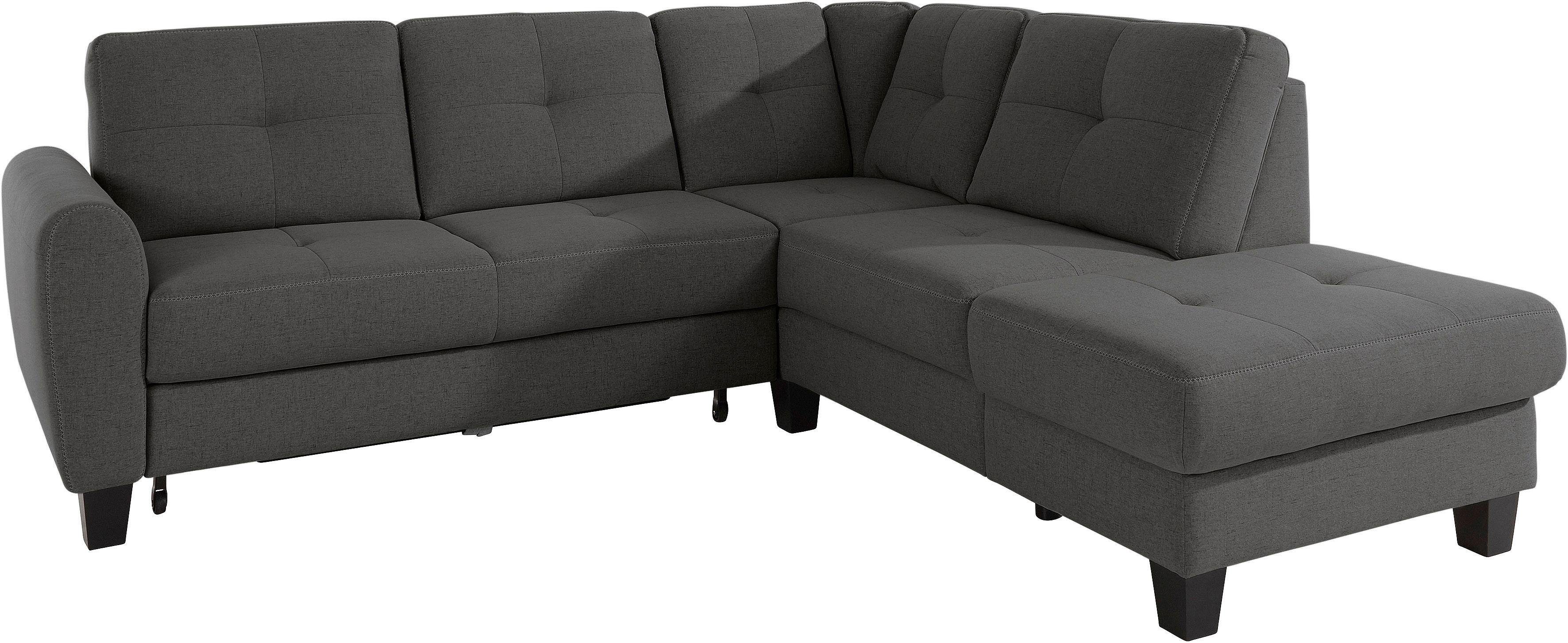 sit&more Hoekbank Varese L-vorm met binnenvering, naar keuze met slaapfunctie en bergruimte