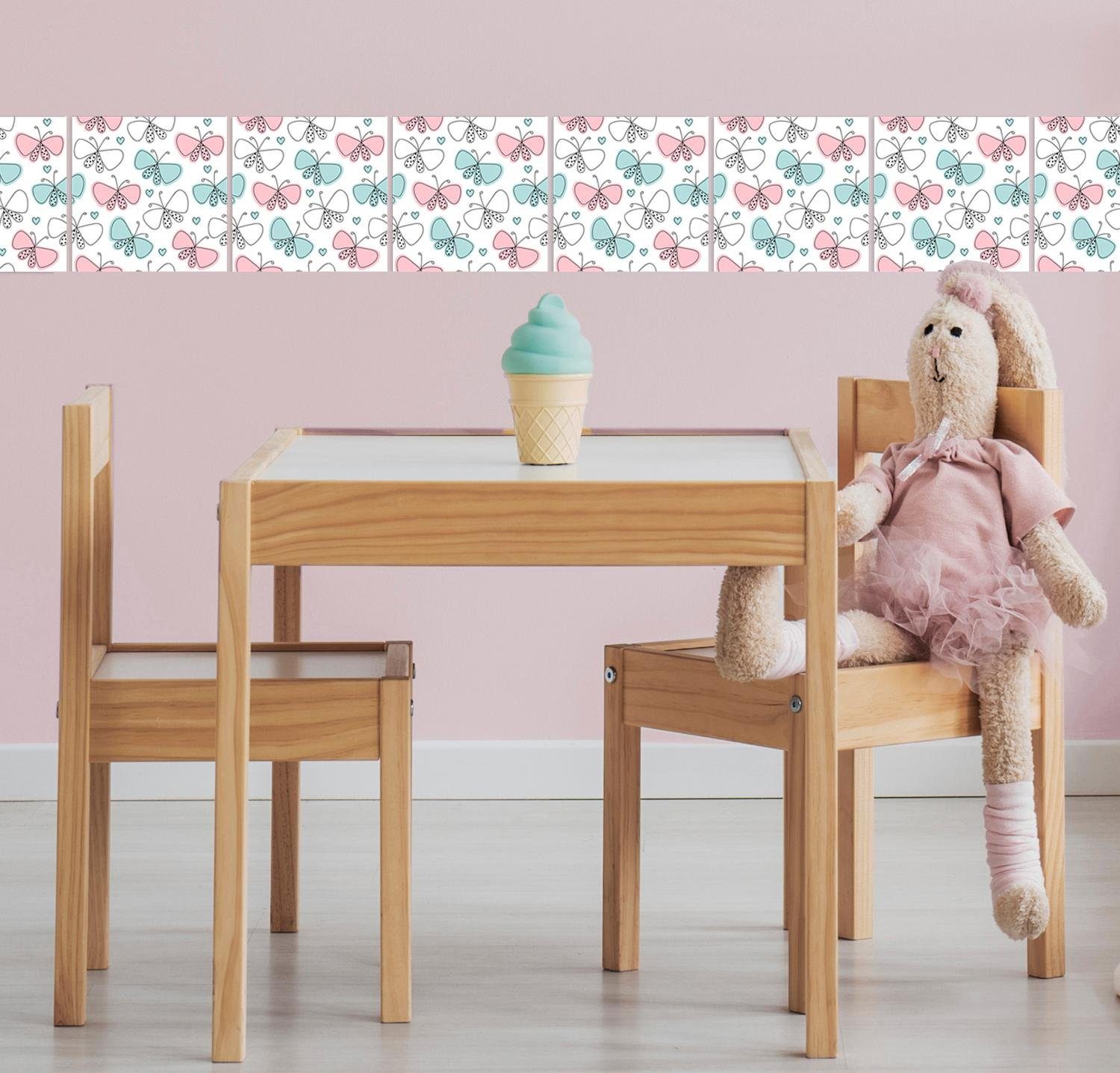 queence Tegelsticker Vlinders Stickertegels, zelfklevend, stickers, 12-delige set